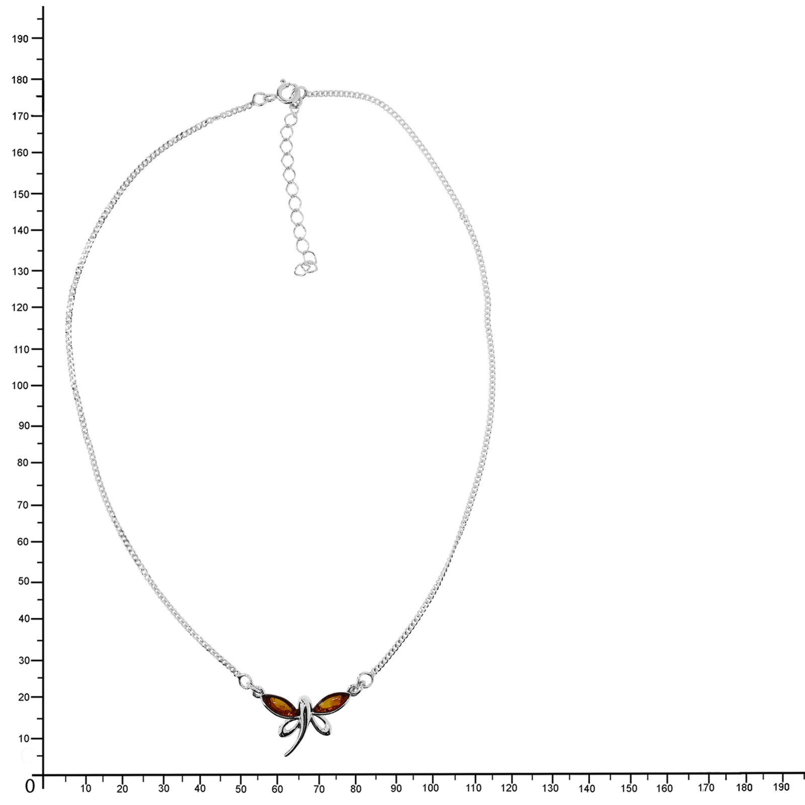 Collier "Schmetterling", Silber 925/000, Bernstein   Collier "Schmetterling", Silber 925/000, Bernstein