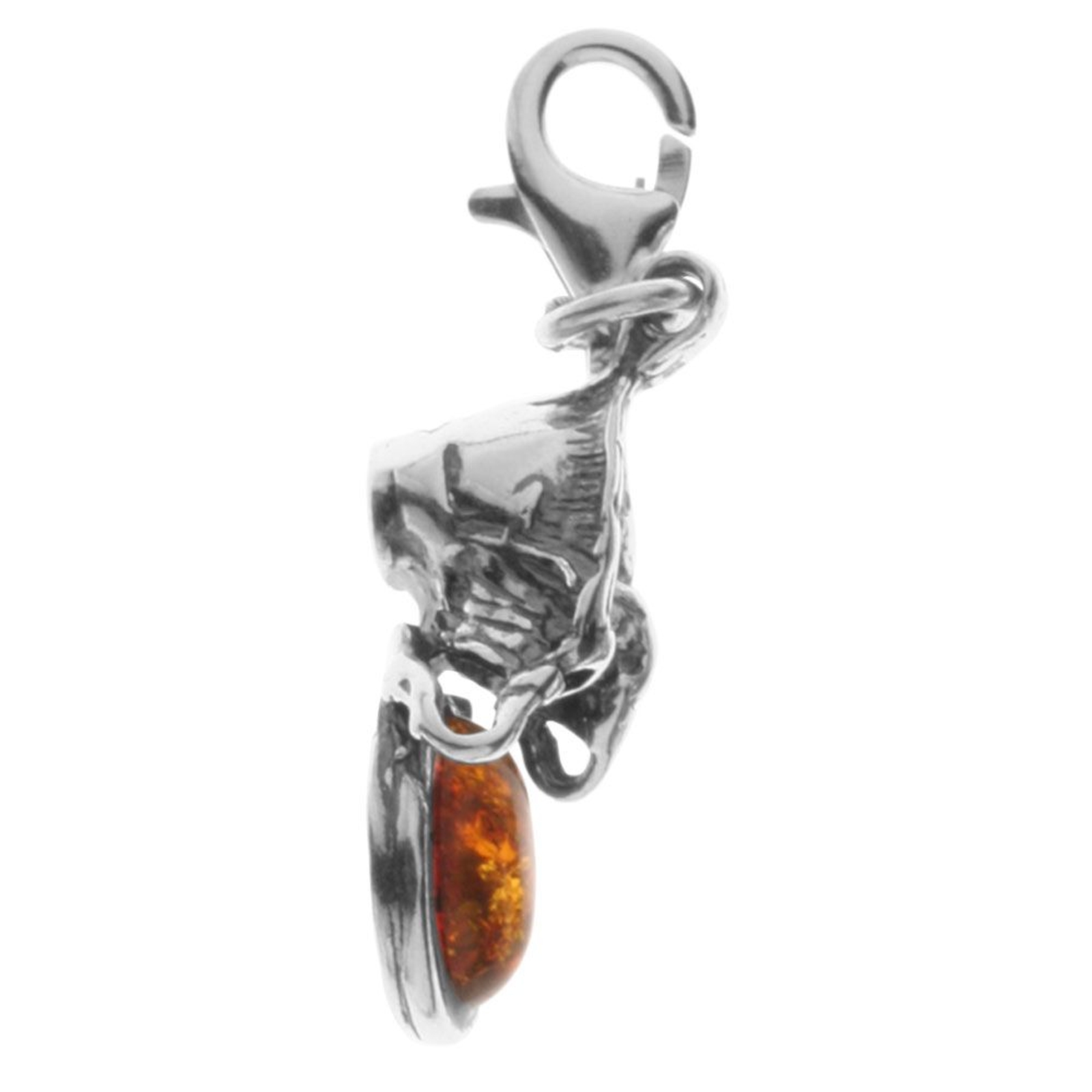 098-200281-0200 Charm Silber 925/000, Schuh, Bernstein