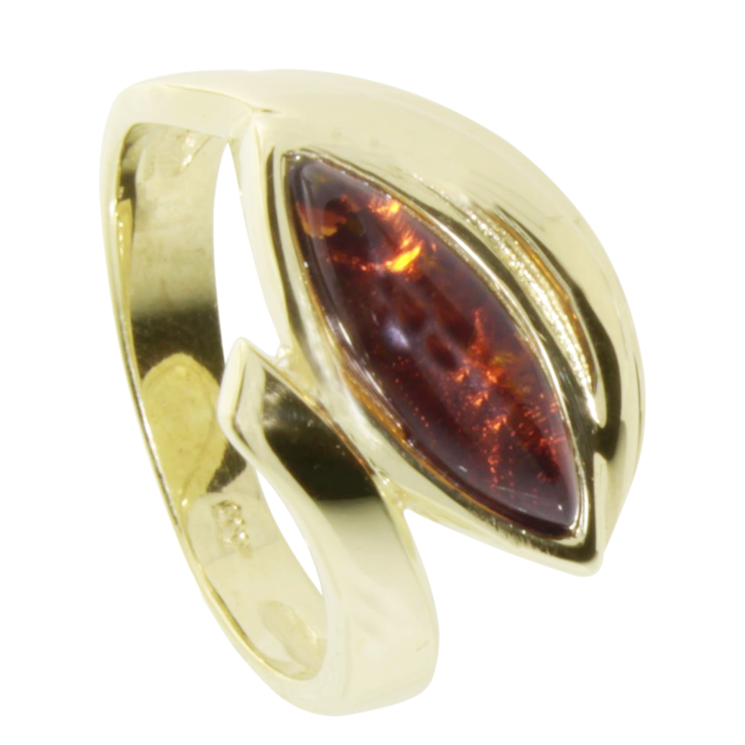 001-173377-0100gSgE9SlwD57bp Ring Gold 333/000, Bernstein -Größe wählbar-