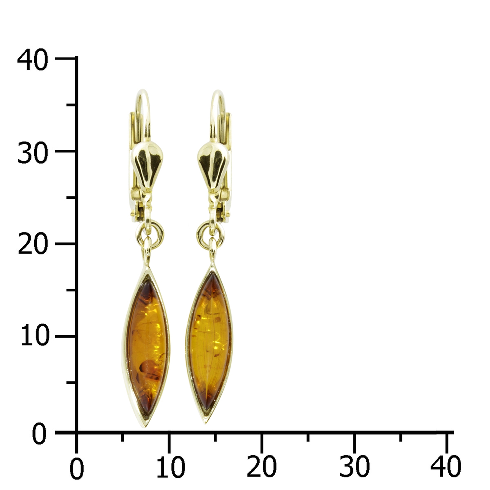 Ohrhänger Gold 585/000, Bernstein     Ohrhänger Gold 585/000, Bernstein