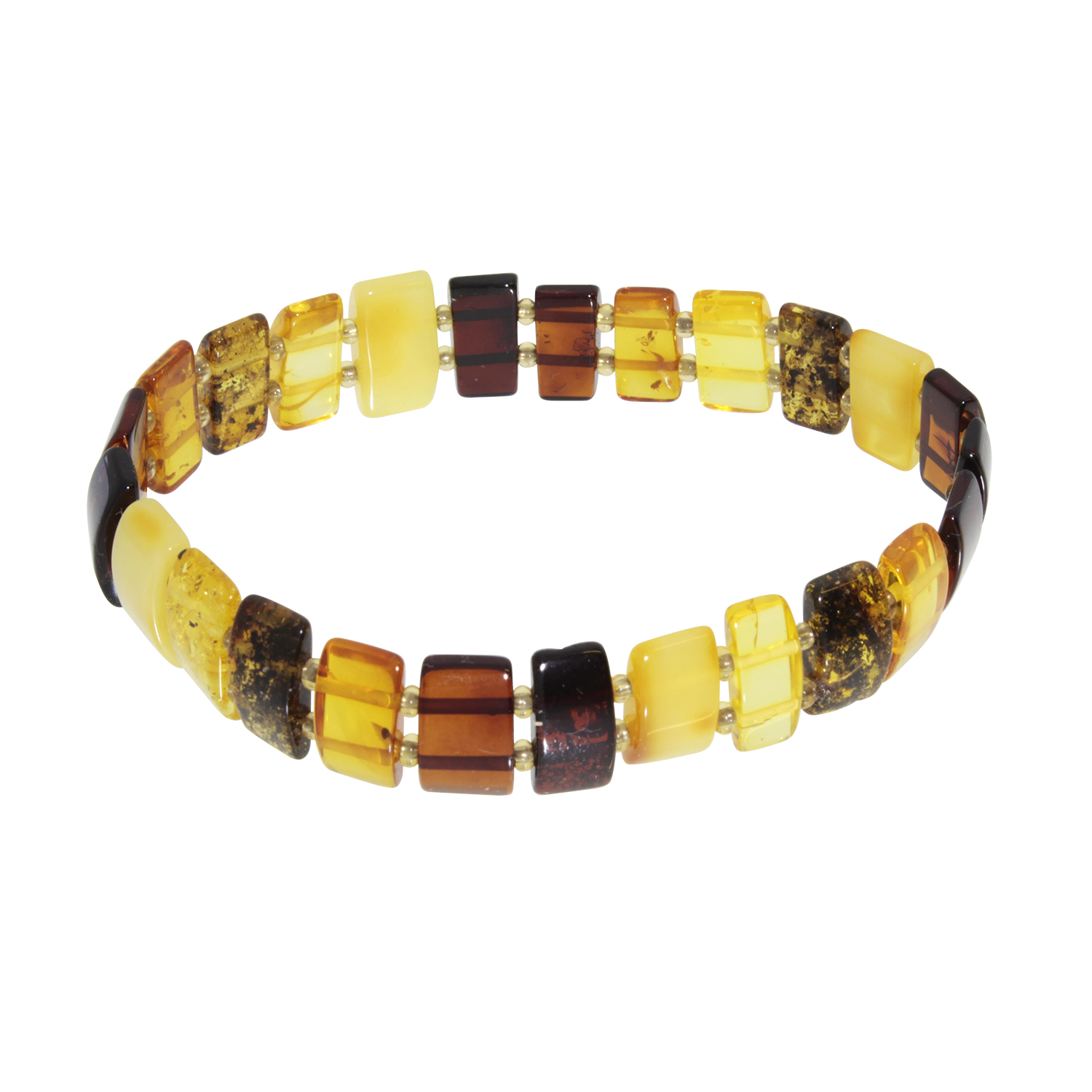 075-410013-0060-2 Bernsteinarmband, Gummizug
