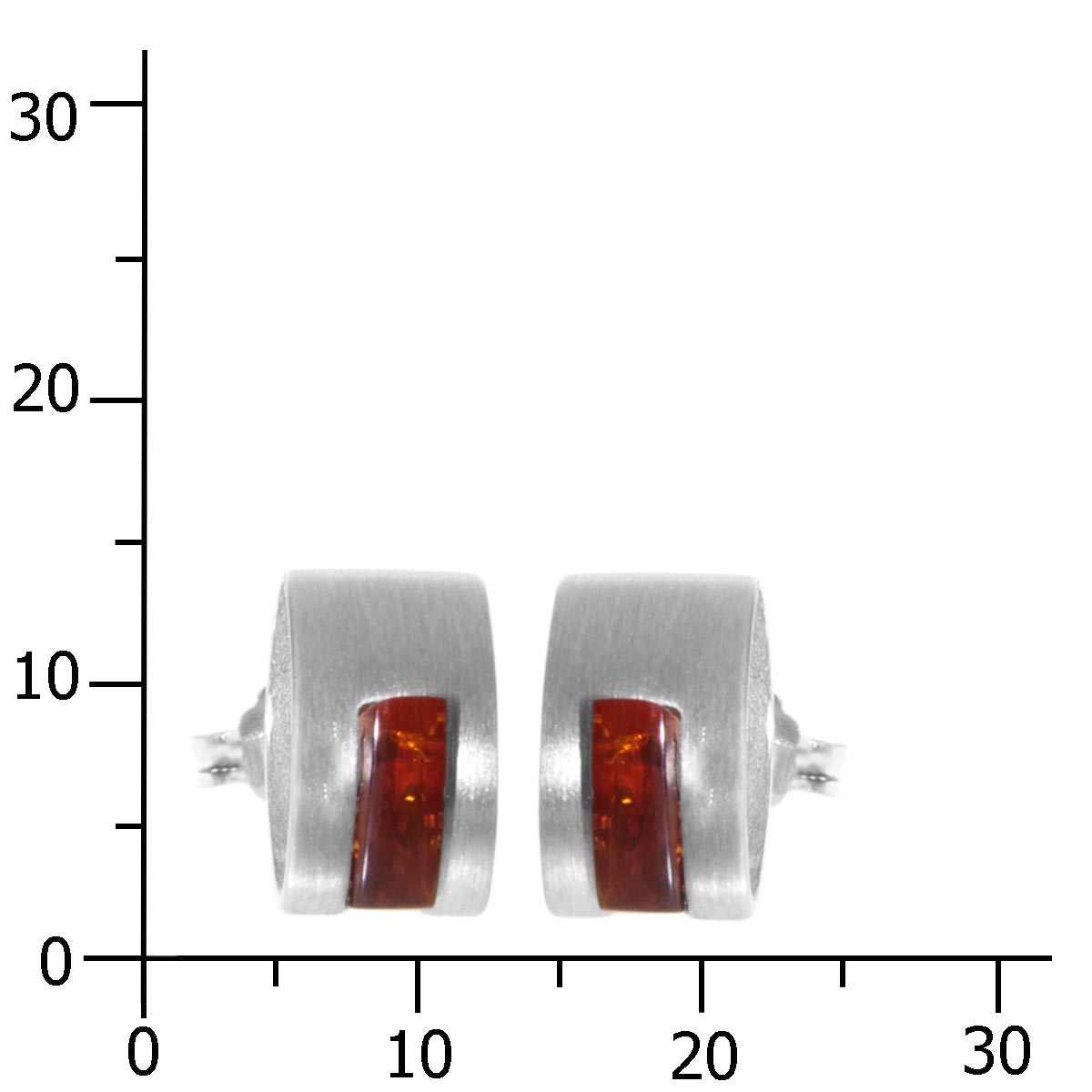 001-263332-0400k Ohrstecker Silber 925/000, Bernstein