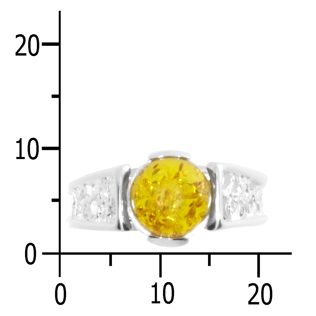 001-273353-A458k Ring Silber 925/000, Bernstein -Größe wählbar-