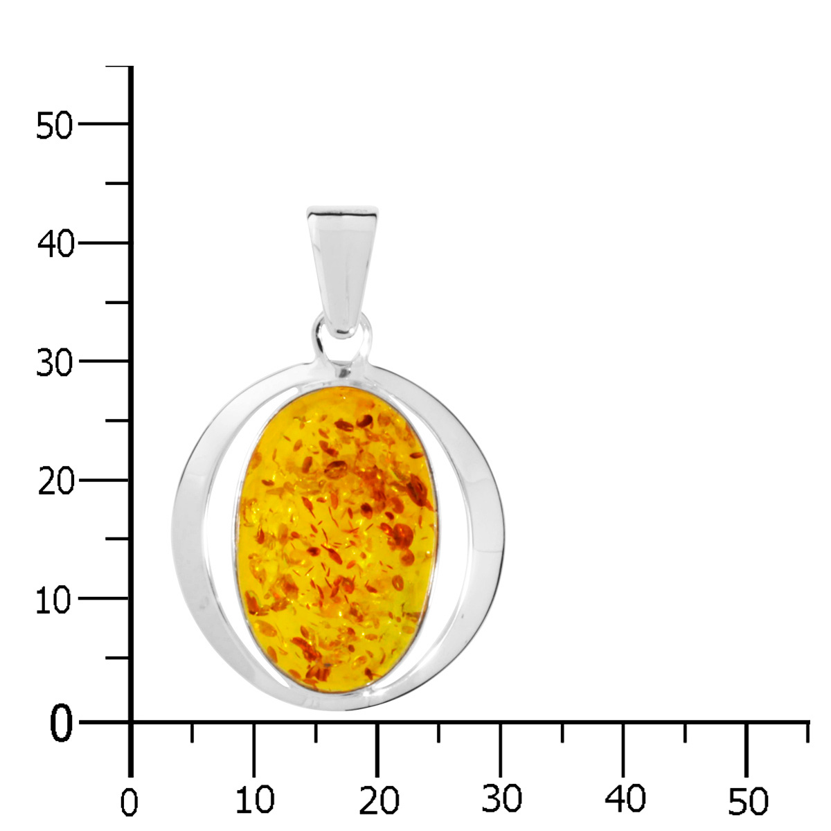 001-200493-0001k Anhänger Silber 925/000, Bernstein
