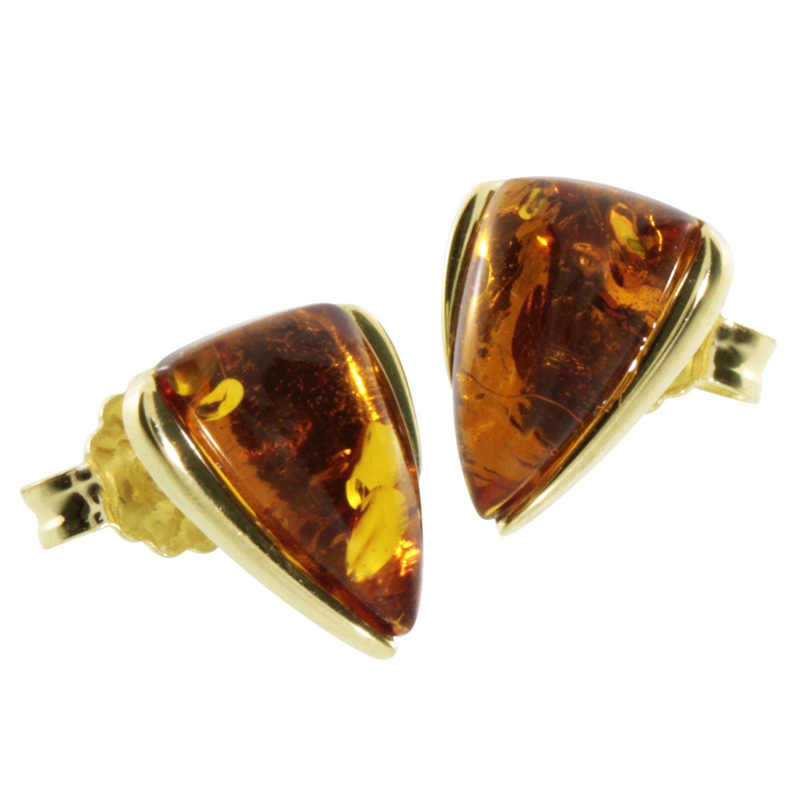 Ohrstecker Gold 585/000, Bernstein  