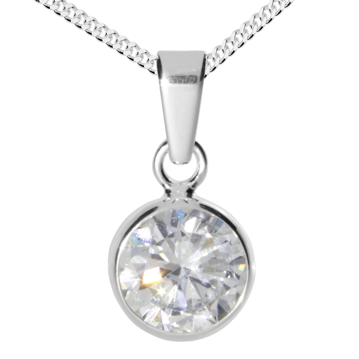 001-203646-A142 Kette mit Anhänger Silber 925/000, 42 cm, Zirkonia
