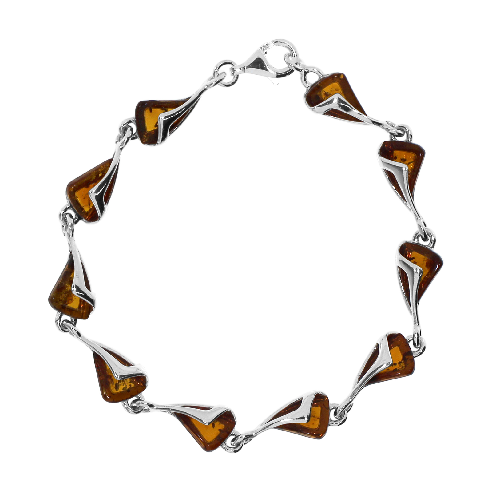 Armband, Silber 925/000,  Bernstein , 18 cm Armband, Silber 925/000,  Bernstein , 18 cm
