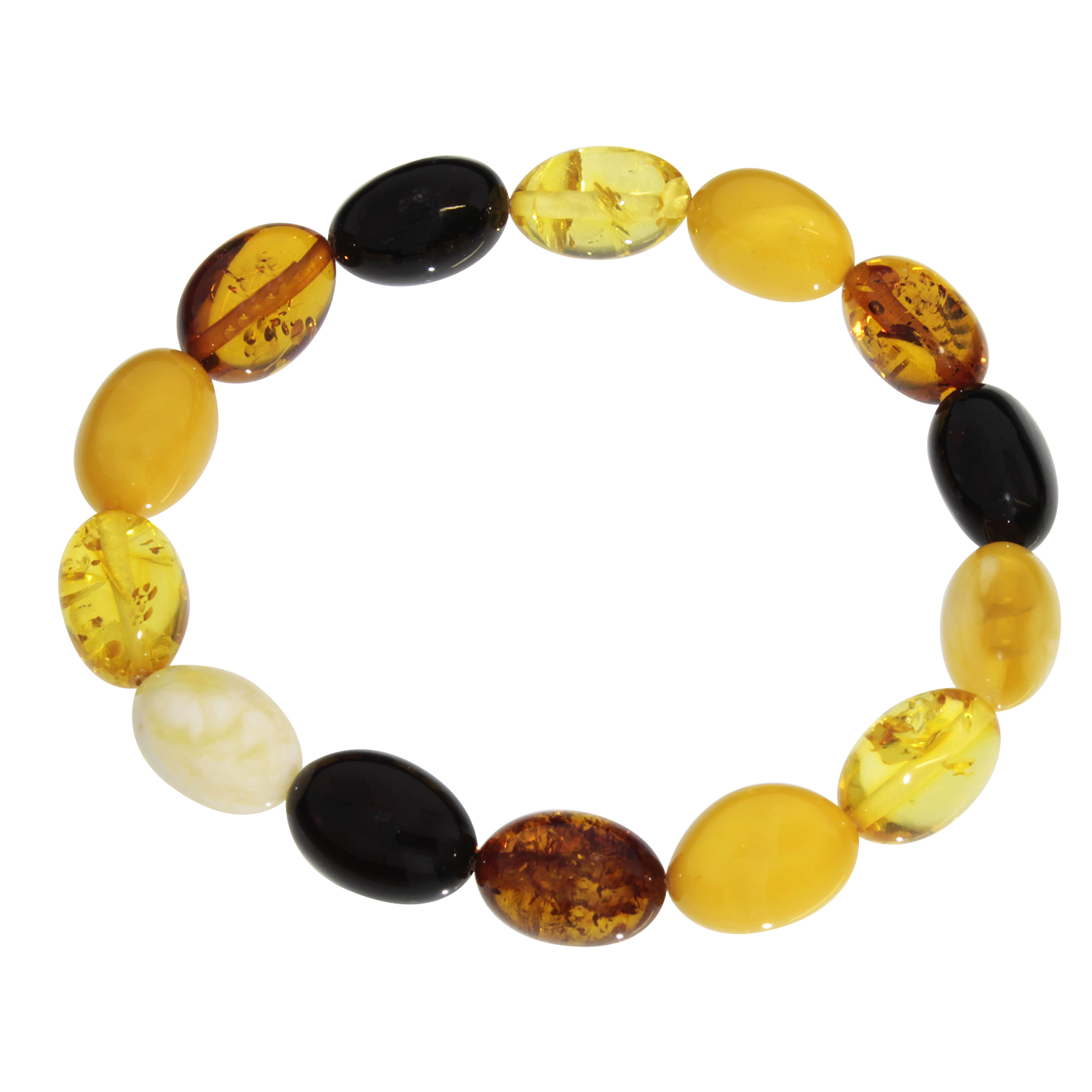 069-98K001-0208 Bernsteinarmband, Gummizug
