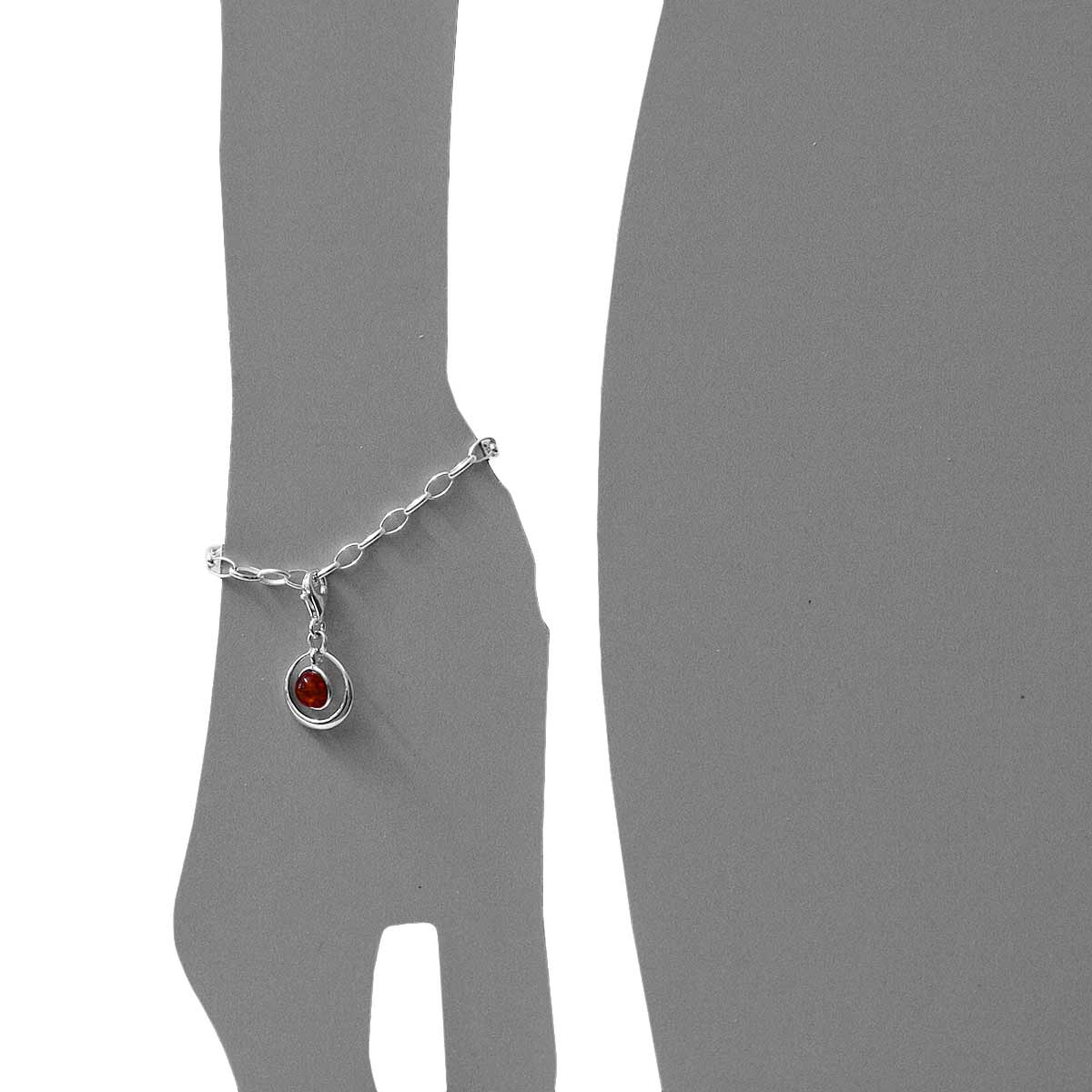 098-200550-0200s Charm Silber 925/000, Bernstein