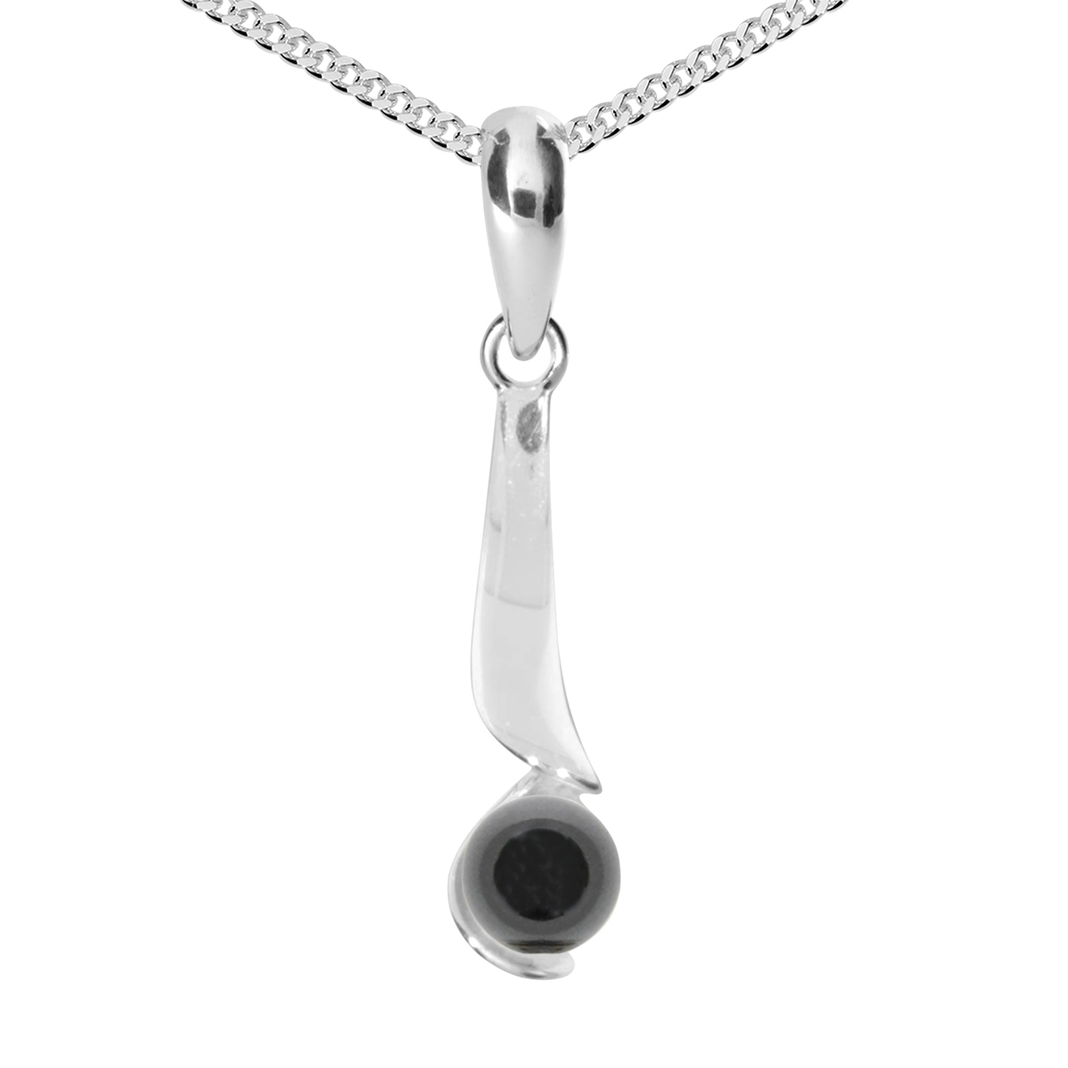 001-201380-A245574ff34738e69 Kette mit Anhänger Silber 925/000, 45 cm, Hämatit
