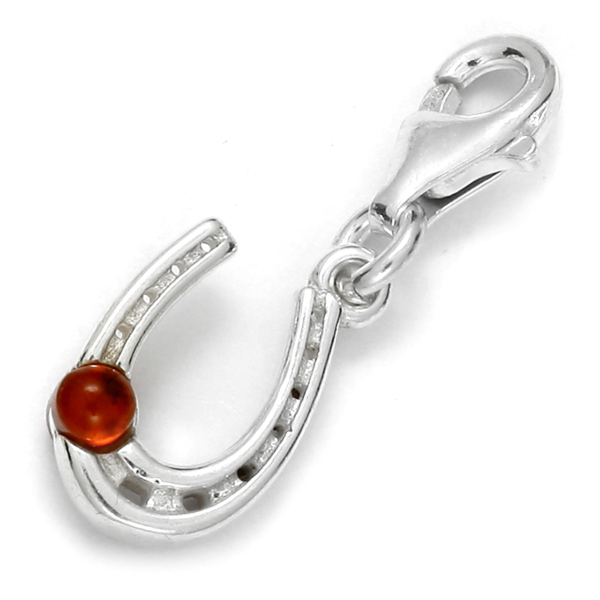 105-20CH13-0100 Charm Silber 925/000, Hufeisen, Bernstein