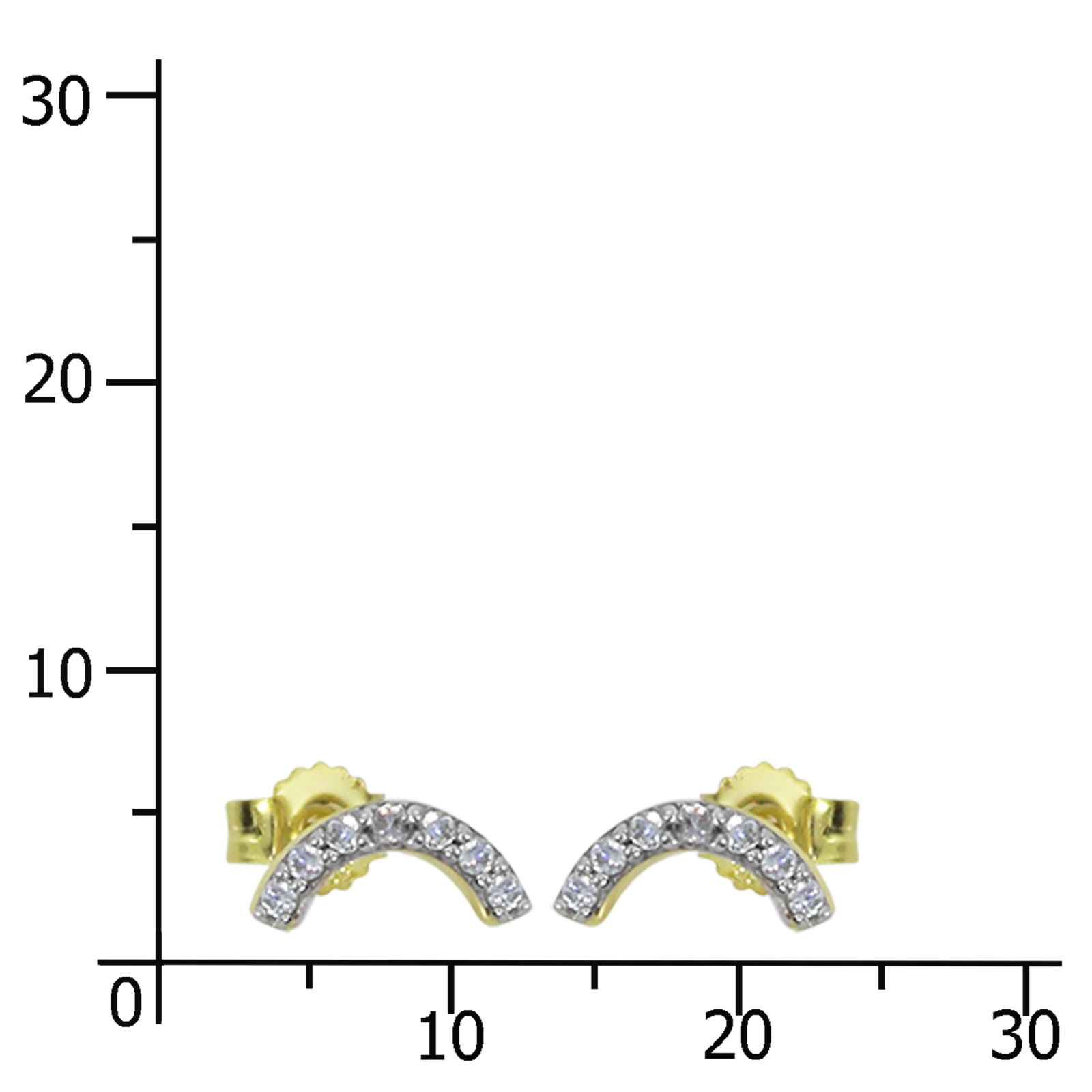 Ohrstecker Gold 333/000, Zirkonia  Ohrstecker Gold 333/000, Zirkonia