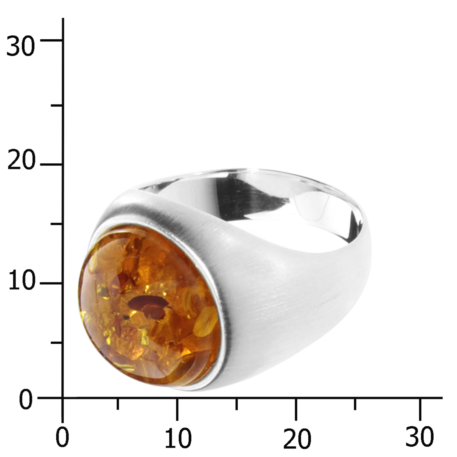 Ring Silber 925/000, Bernstein -Größe wählbar-