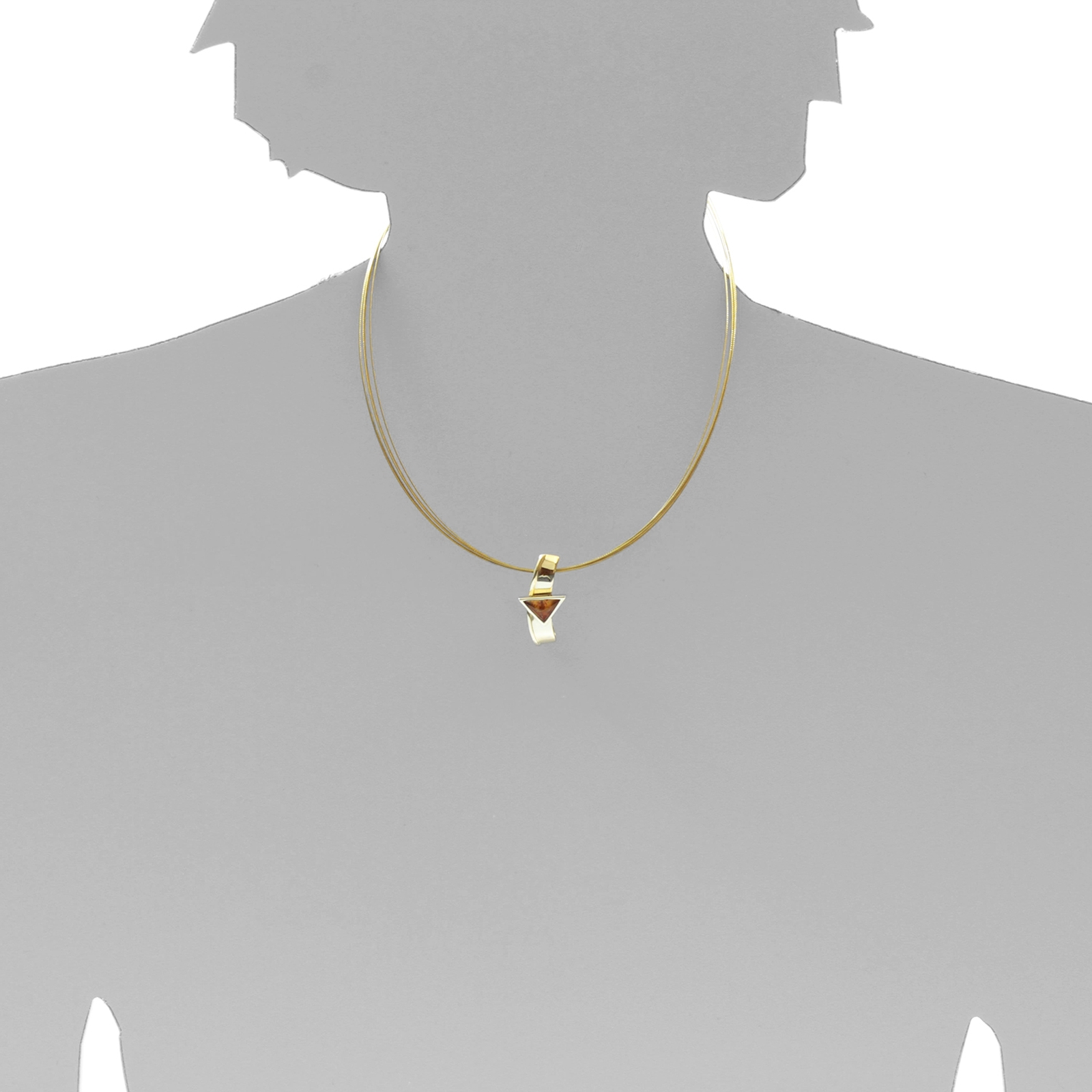 001-103379-0001s Anhänger Gold 333/000, Bernstein
