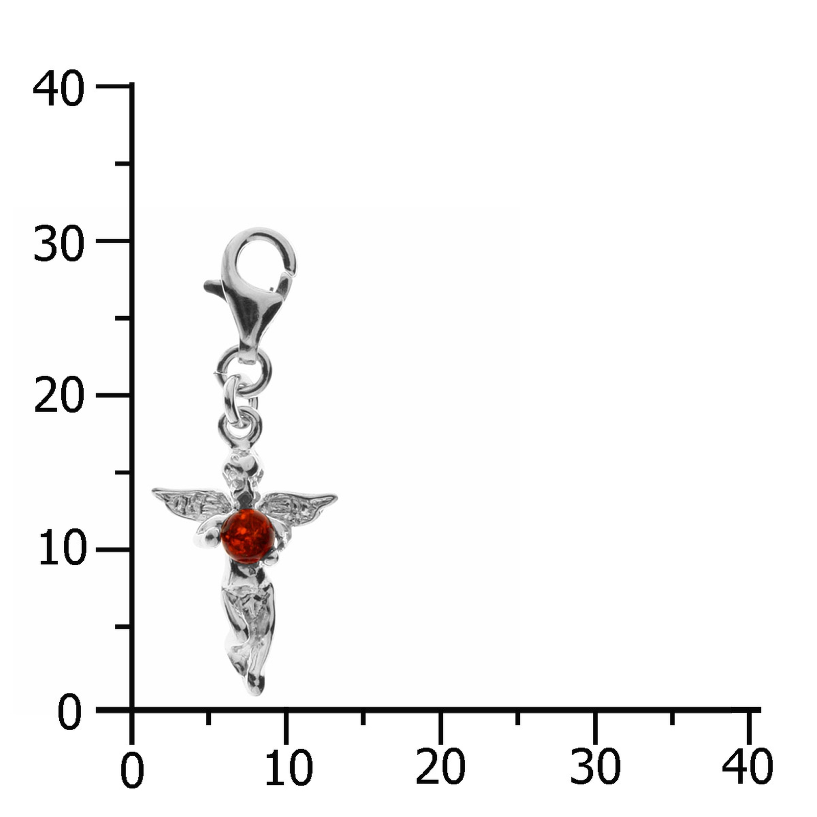 098-200300-0200k Charm Silber 925/000, Engel, Bernstein