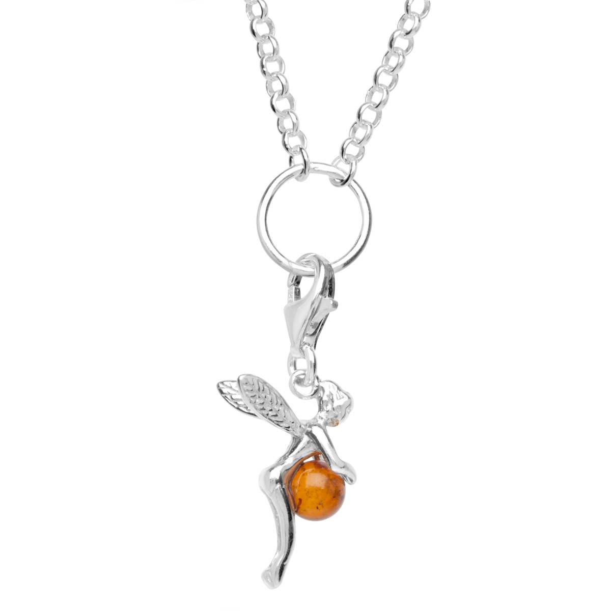002-29CH02-A450 Charmskette mit Anhänger Elfe, 45 cm,  Silber 925/000
