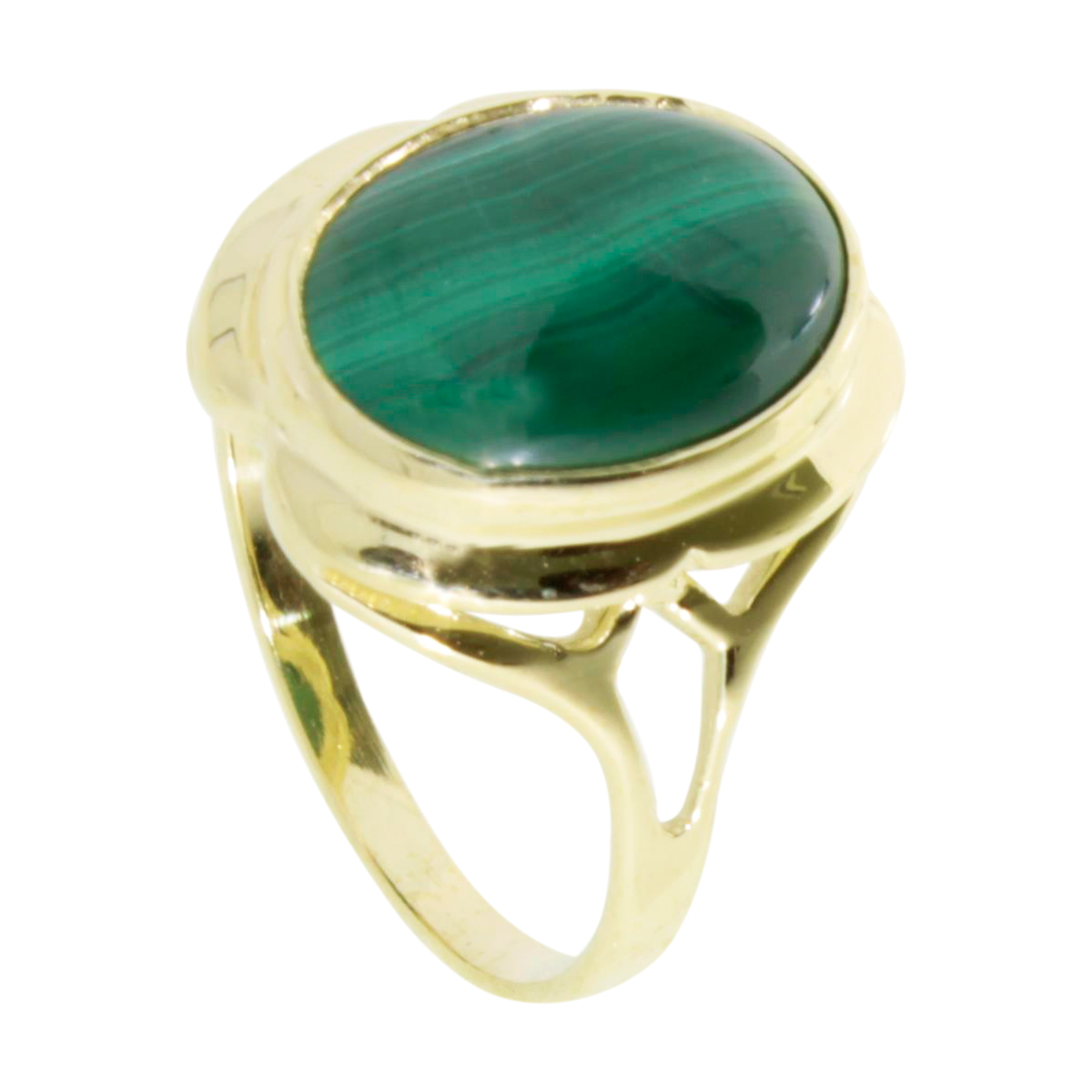 001-171991-060059afdca15c13b Ring Gold 333/000, Malachit -Größe wählbar-
