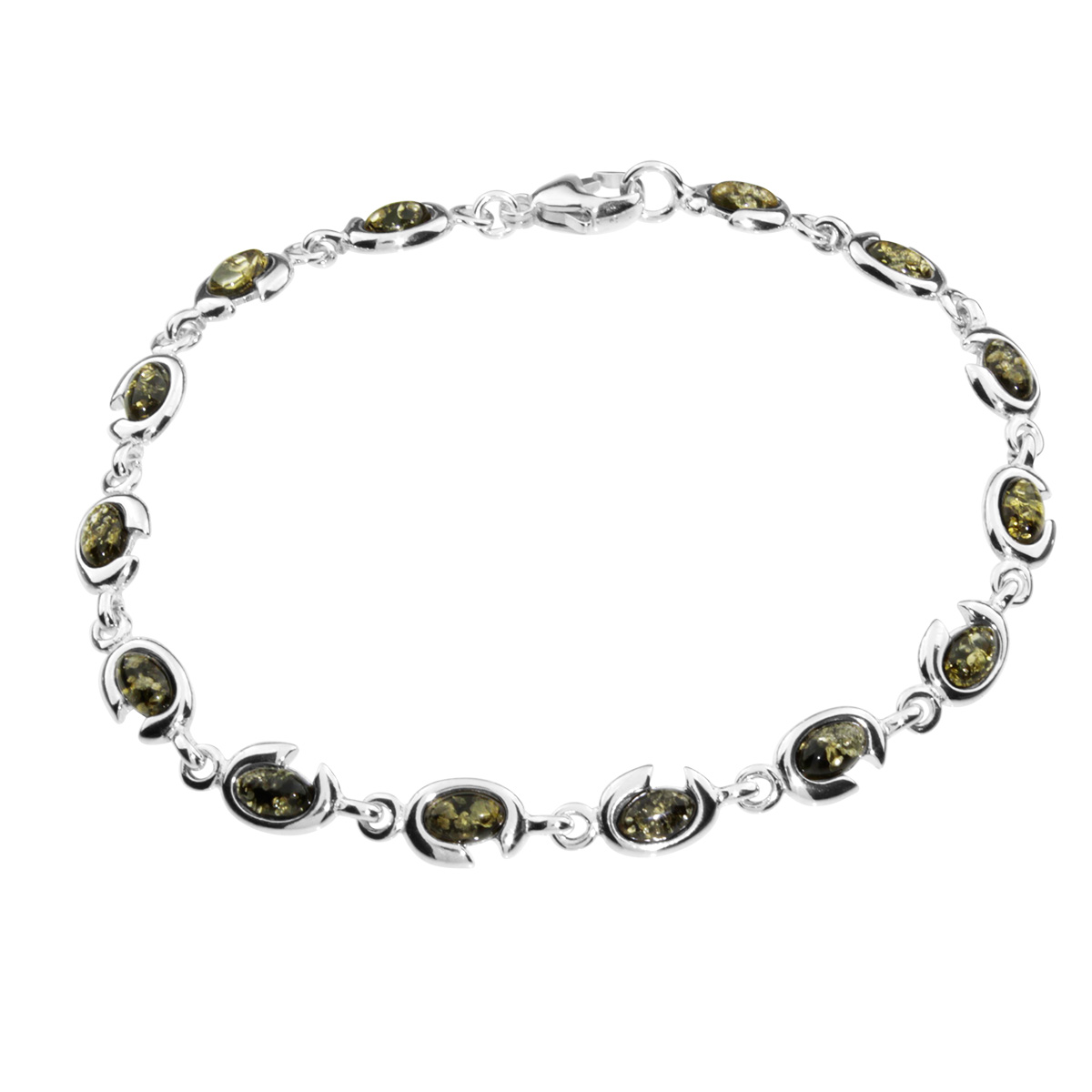 089-210135-0100 Armband, Silber 925/000, Bernstein