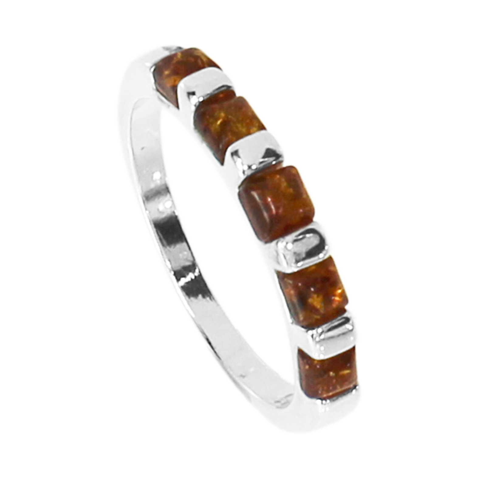 Ring Silber 925/000, Bernstein -Größe wählbar-  