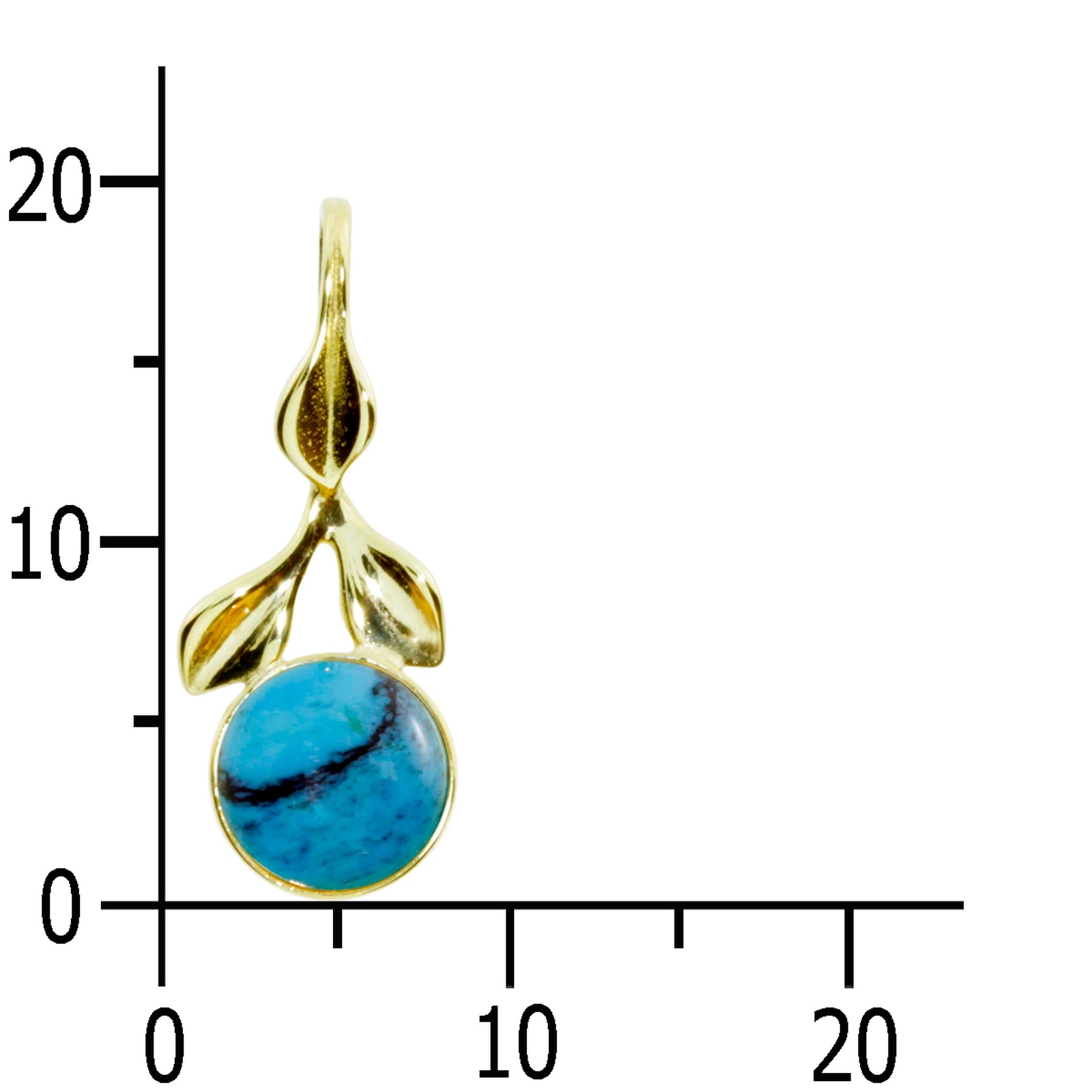 Anhänger Gold 333/000, Türkis Anhänger Gold 333/000, Türkis