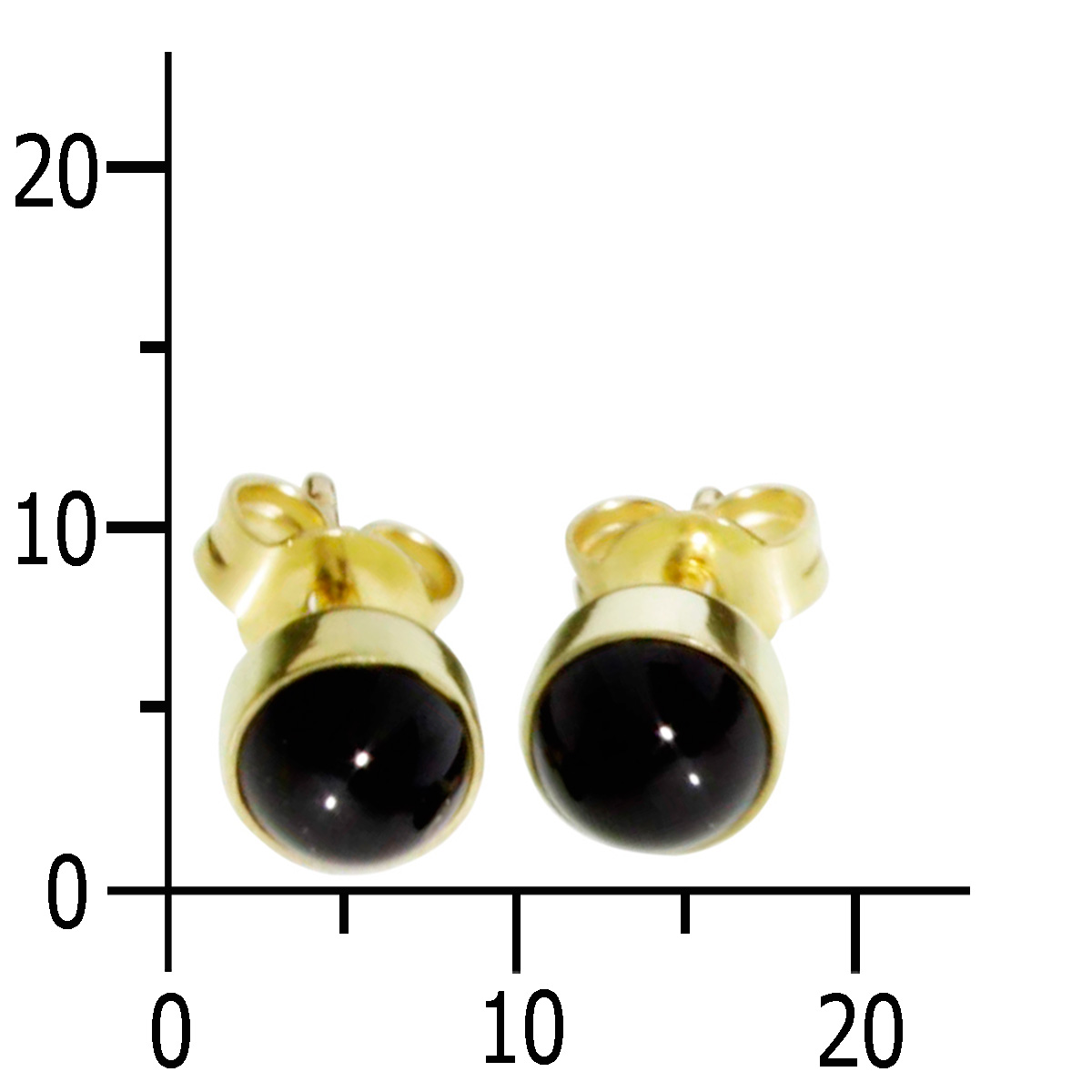 001-163393-0100k5746a9bbb2d85 Ohrstecker Gold 333/000, Onyx 6 mm