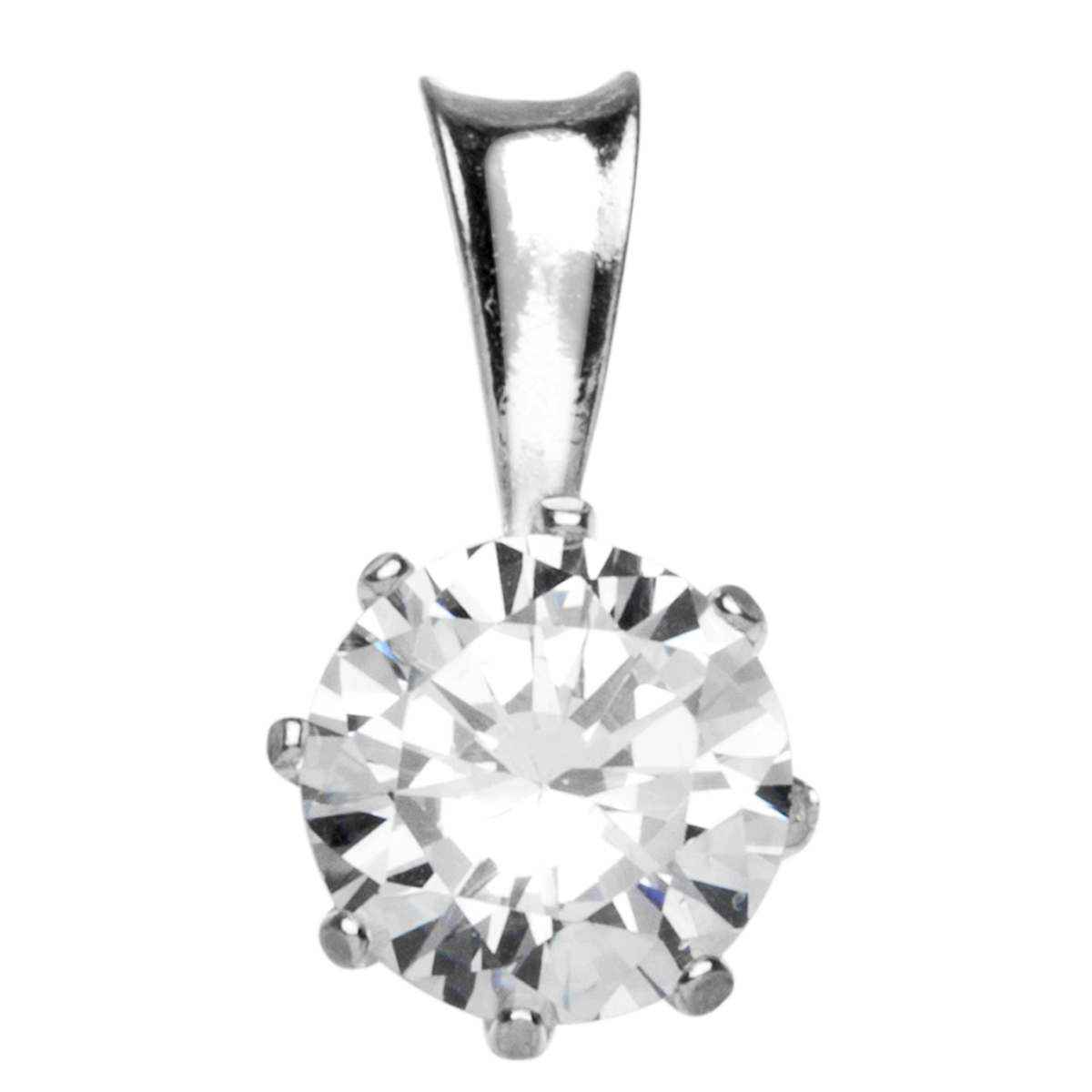 Anhänger Silber 925/000, Zirkonia, weiß