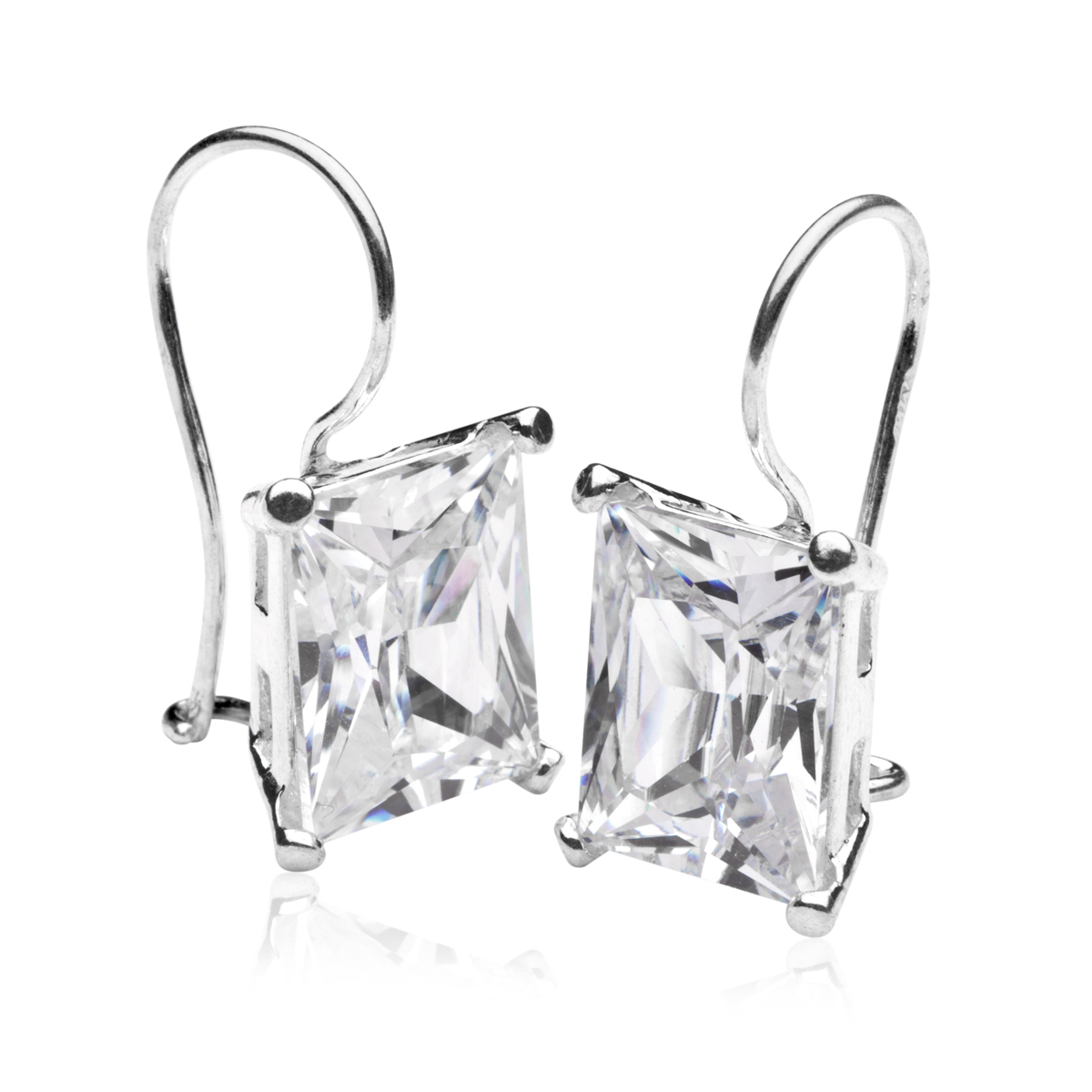 043-261678-0100 Ohrhänger Silber 925/000, Zirkonia, weiß
