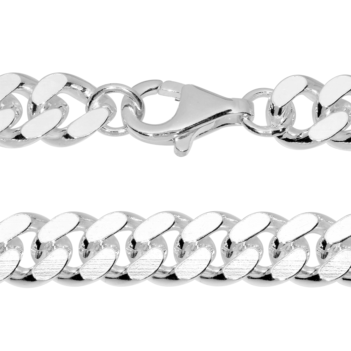 Kette Silber 925/000, Panzer 9,1 mm breit -Länge wählbar-