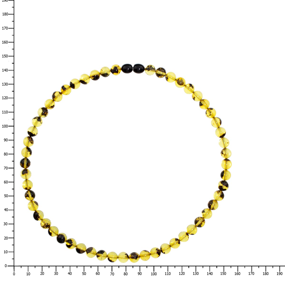 058-440010-0845k Bernsteinkette, Kugel 8 mm, -Länge wählbar-
