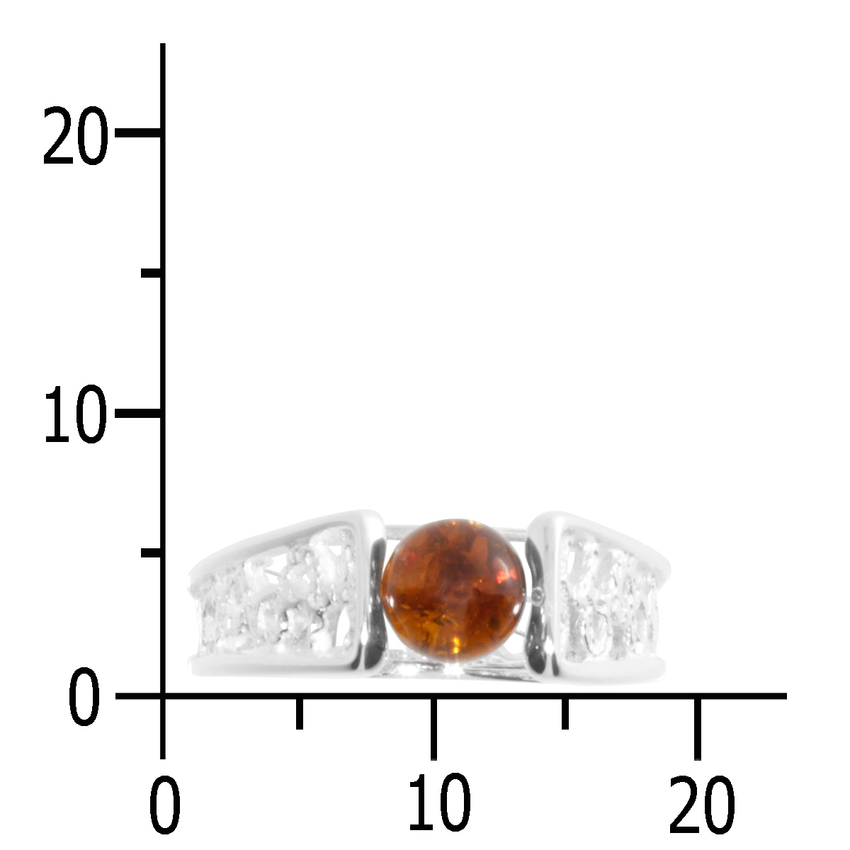 001-273354-A256k Ring Silber 925/000, Bernstein -Größe wählbar-