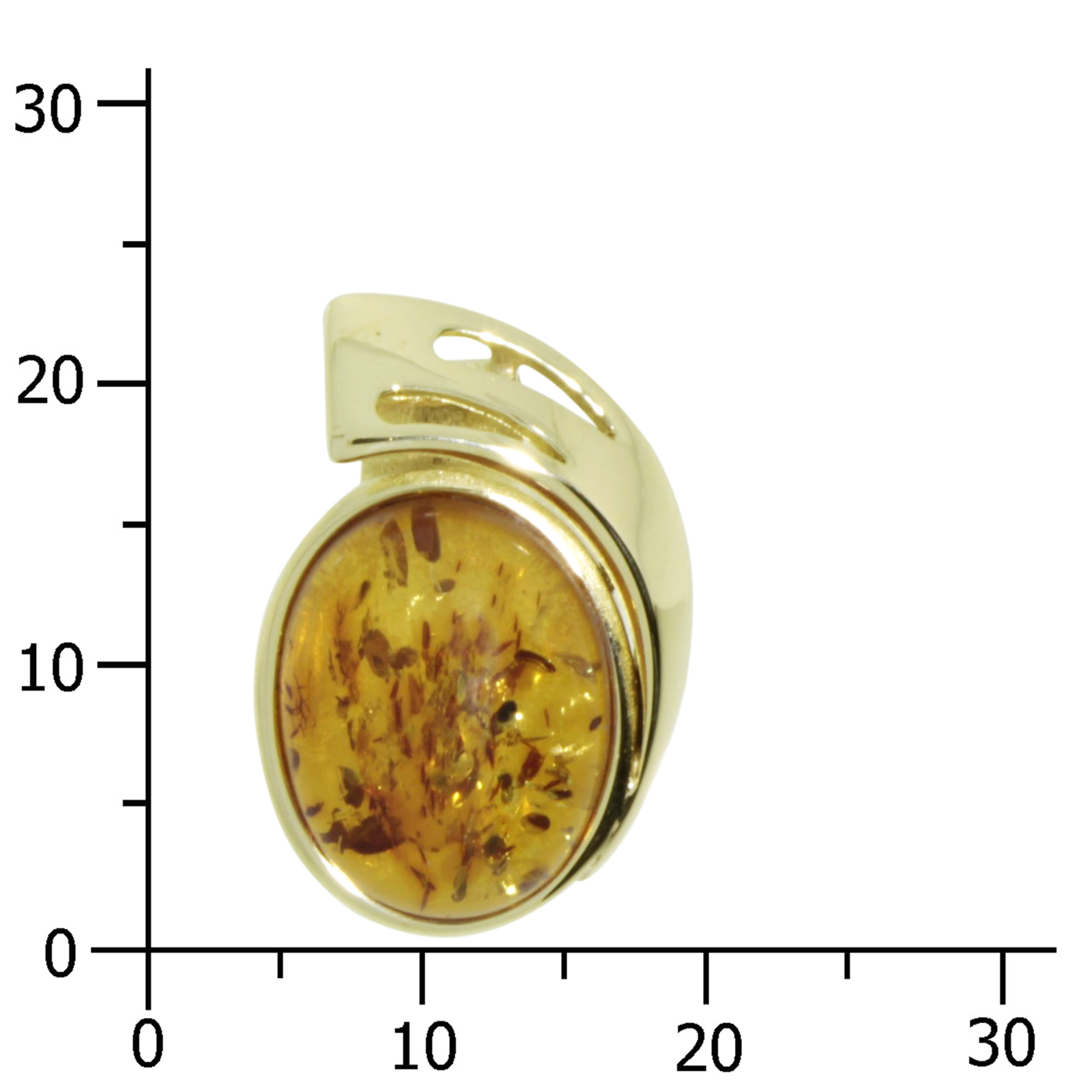 001-103376-0001k Anhänger Gold 333/000, Bernstein