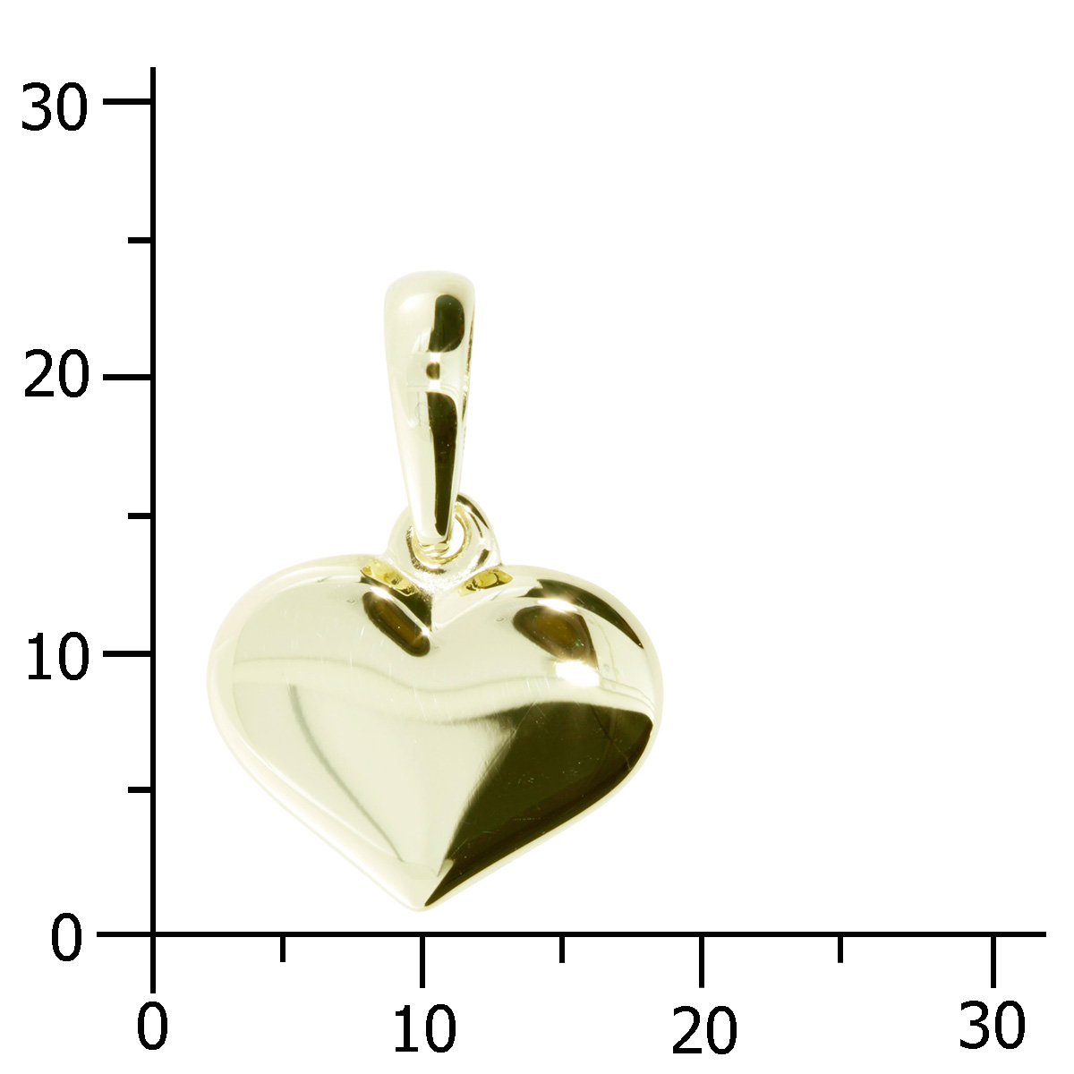 001-103635-0100k Anhänger, Gold 333/000, Herz
