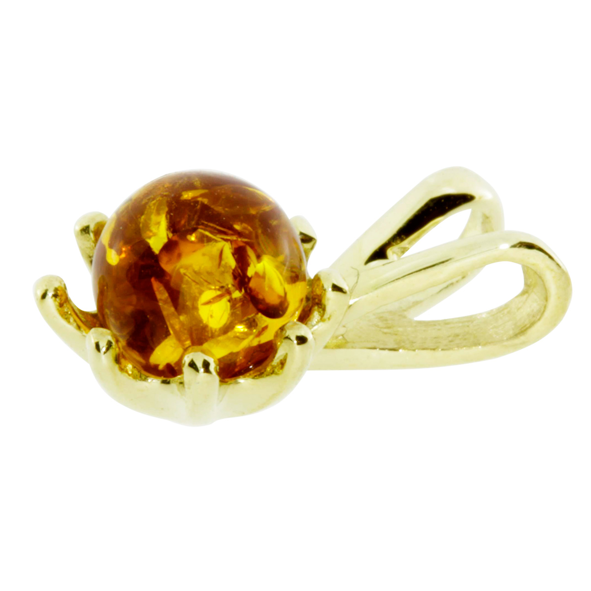 001-100500-00021 Anhänger Gold 333/000, Bernstein