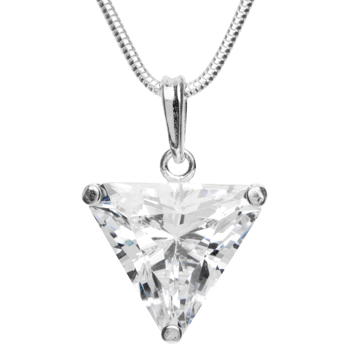 043-201656-A142 Kette mit Anhänger Silber 925/000, Zirkonia, weiß, 42 cm