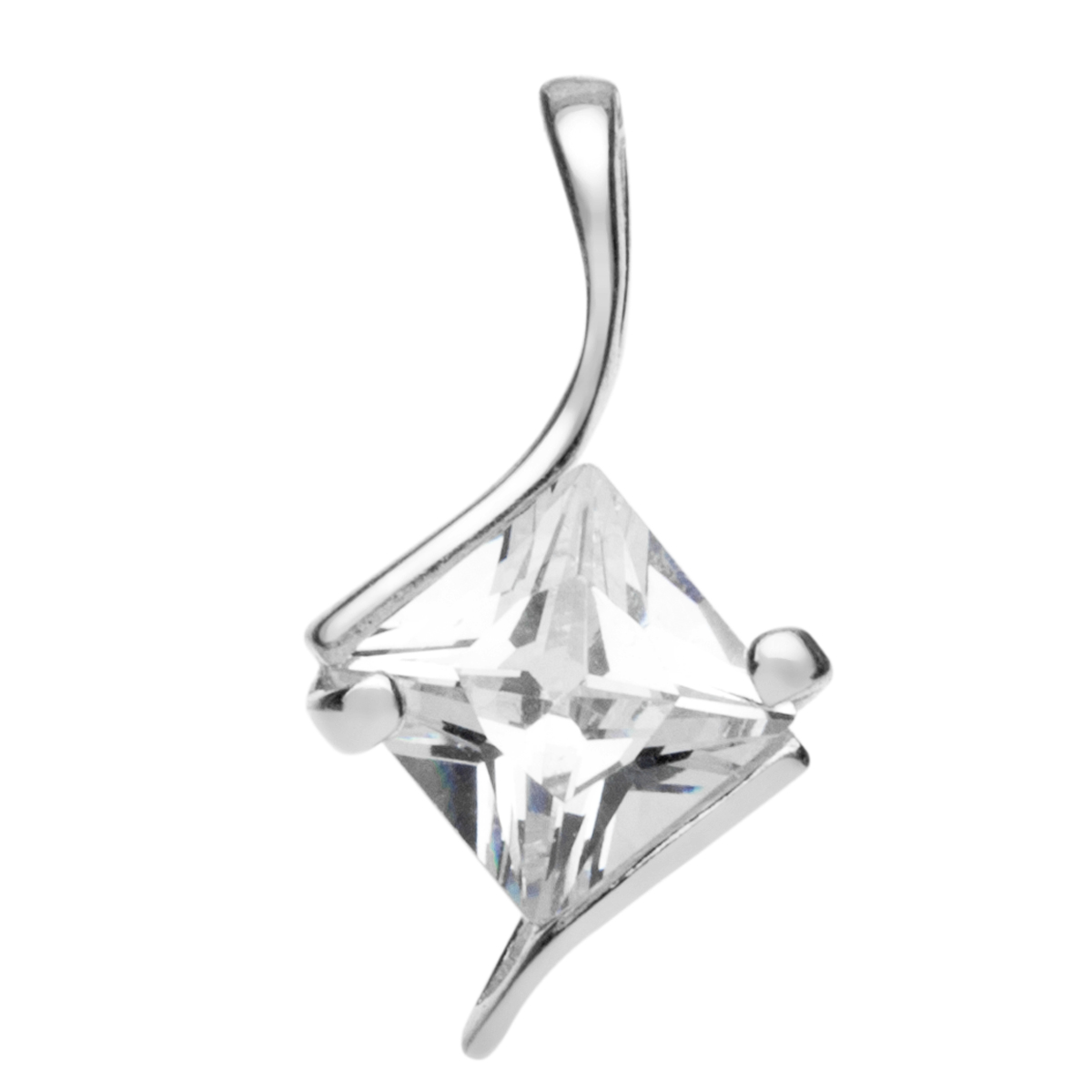 Anhänger Silber 925/000, Zirkonia, weiß