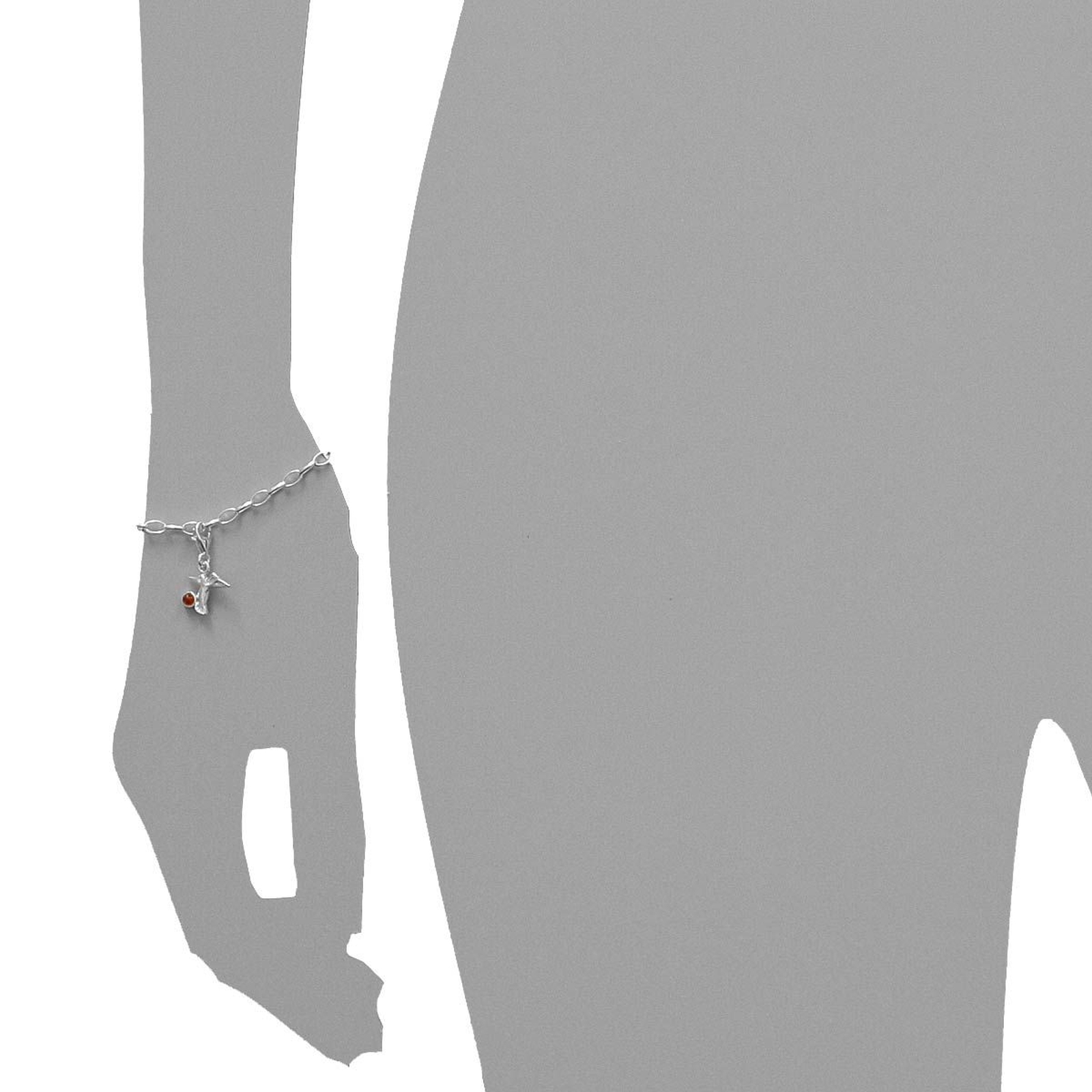 098-200910-0200s Charm Silber 925/000, Kolibri, Bernstein