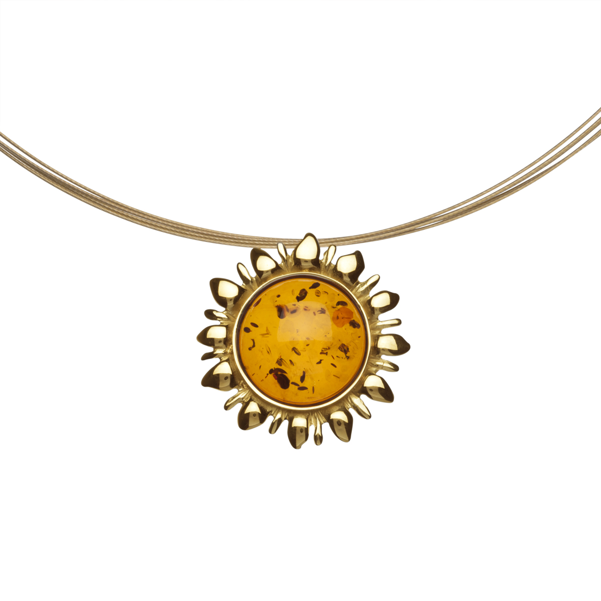 001-103567-1100 Nyloncollier mit Anhänger Gold 333/000, 42 oder 45 cm