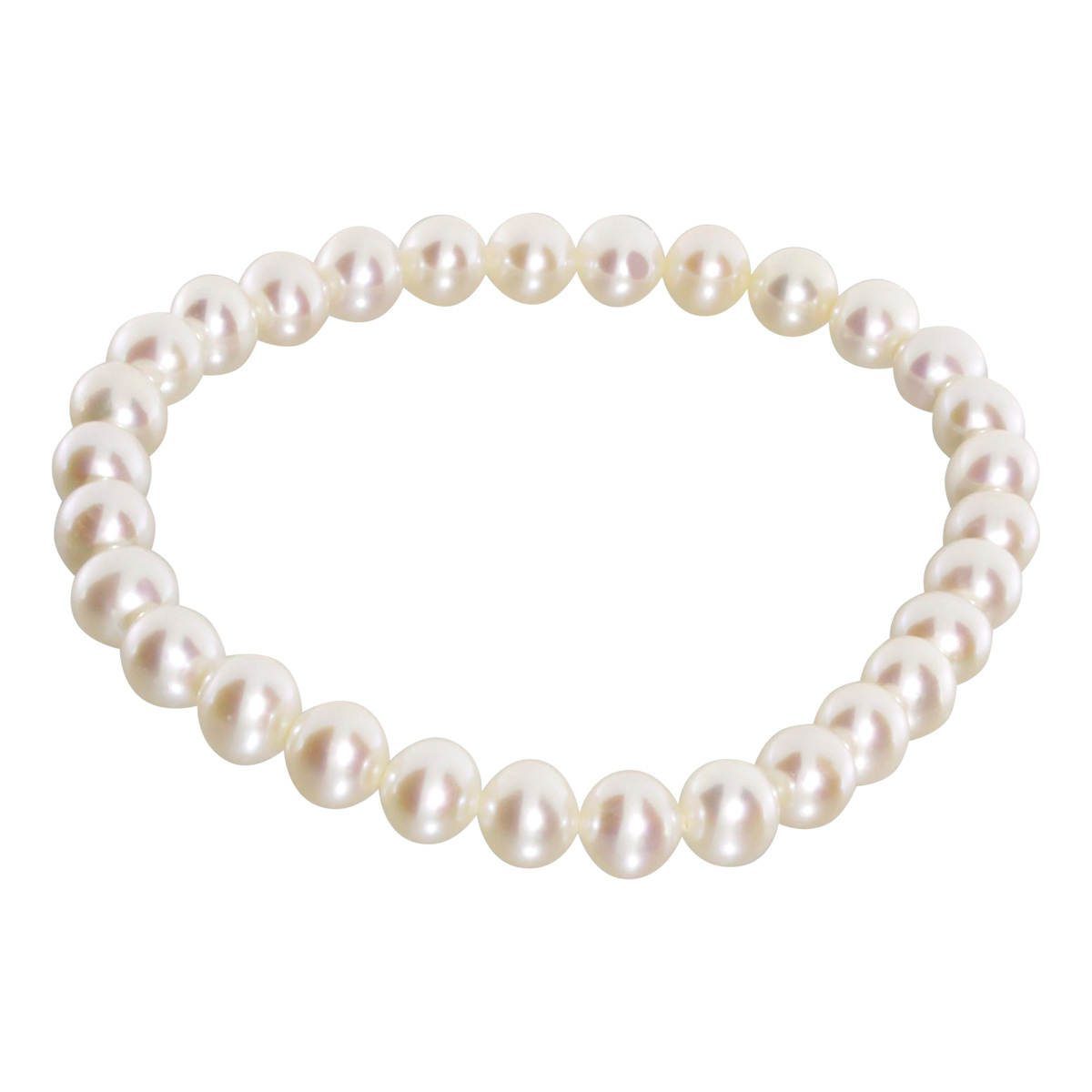 106-98K600-0190 Zuchtperlenarmband, 6 - 7 mm, 19 cm