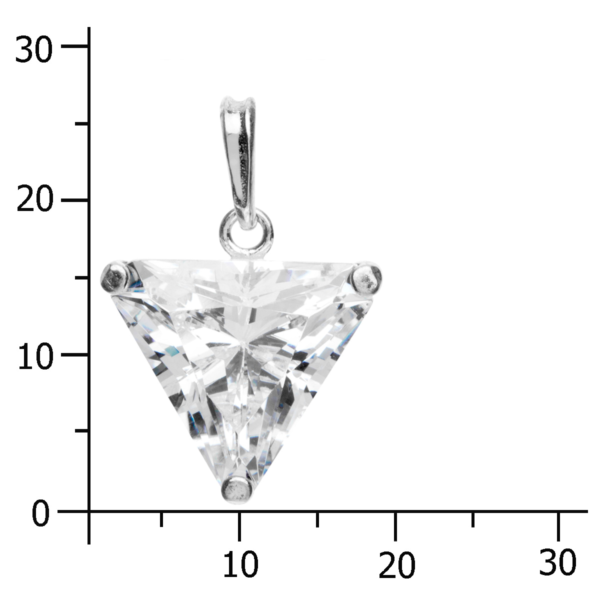 043-201656-0100k Anhänger Silber 925/000, Zirkonia, weiß