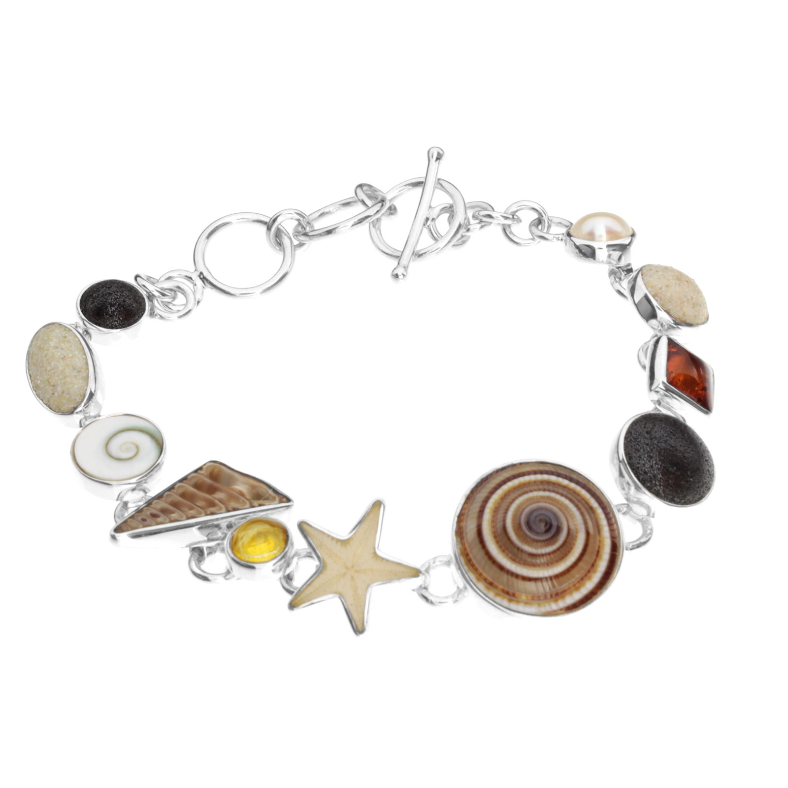 112-211421-0100 Armband, Silber 925/000, "Strandrausch", 17-20 cm