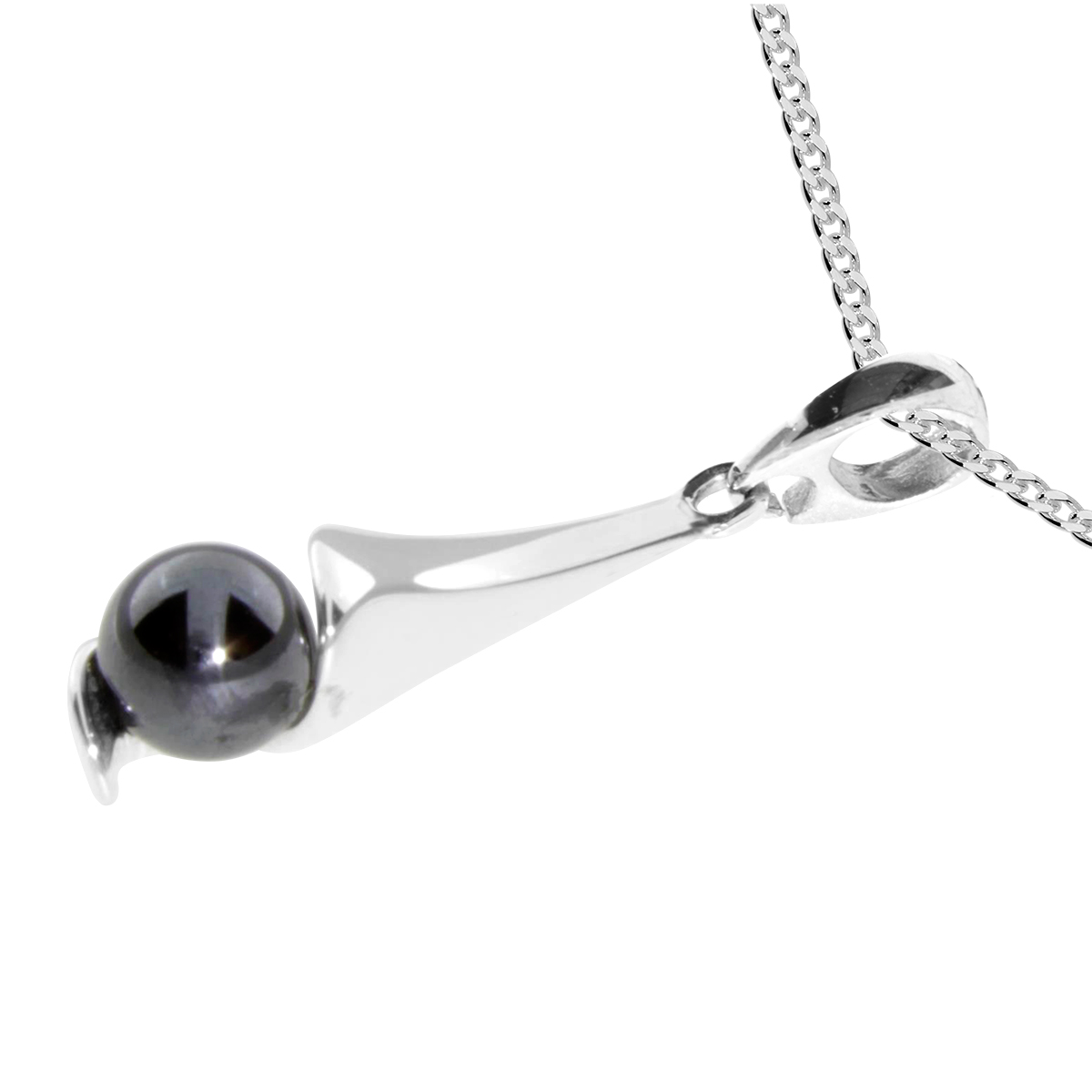 001-201380-A2451574ff34e28f2c Kette mit Anhänger Silber 925/000, 45 cm, Hämatit