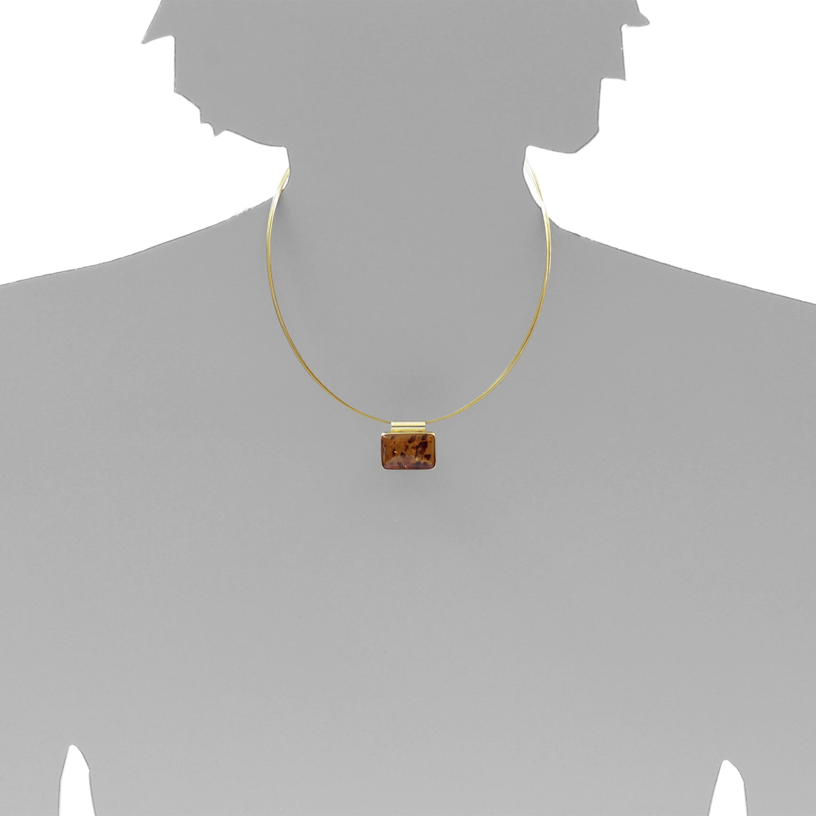 001-103349-0001s Anhänger Gold 333/000, Bernstein