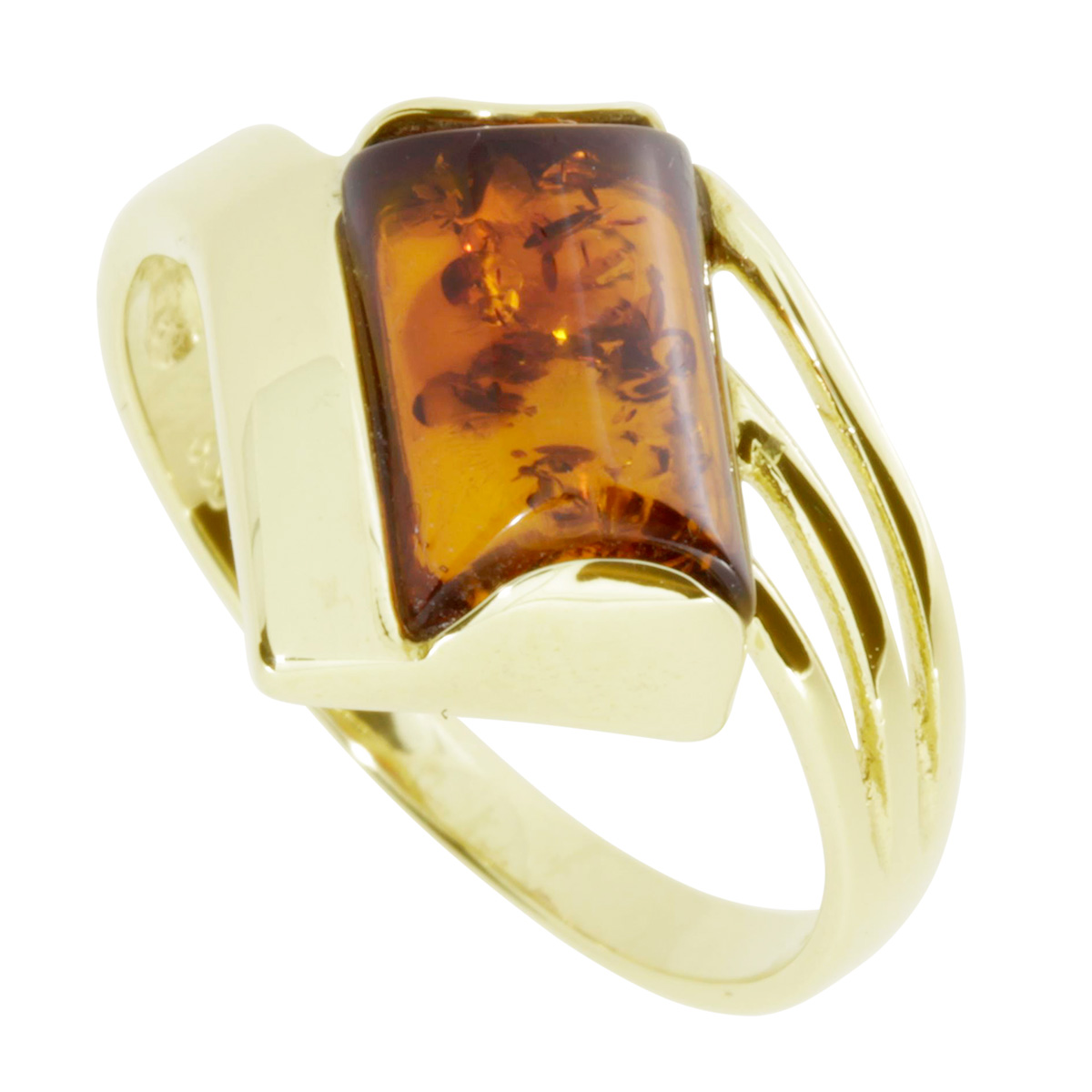 Ring Gold 333/000, Bernstein -Größe wählbar-