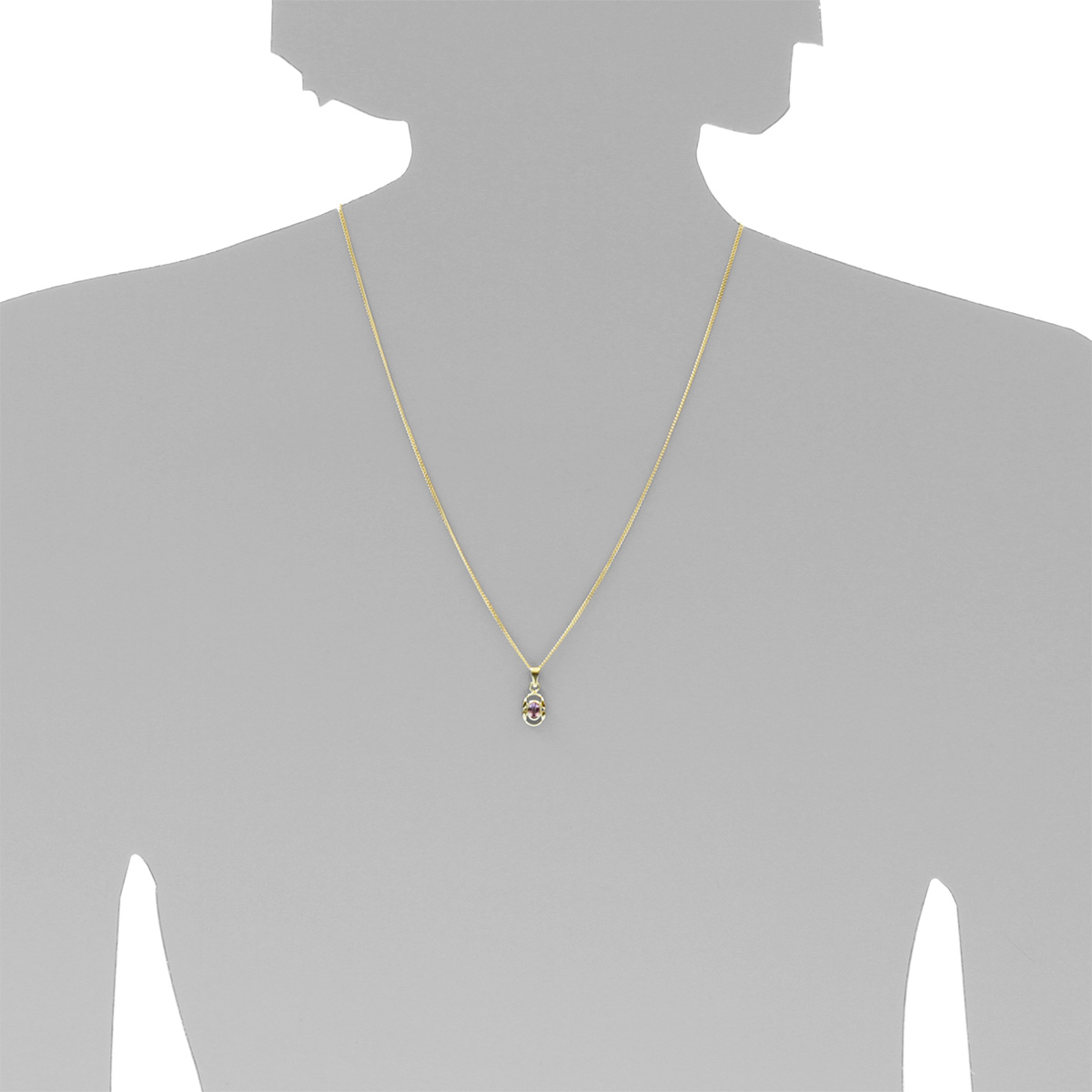 001-103330-0007s Anhänger Gold 333/000, Amethyst