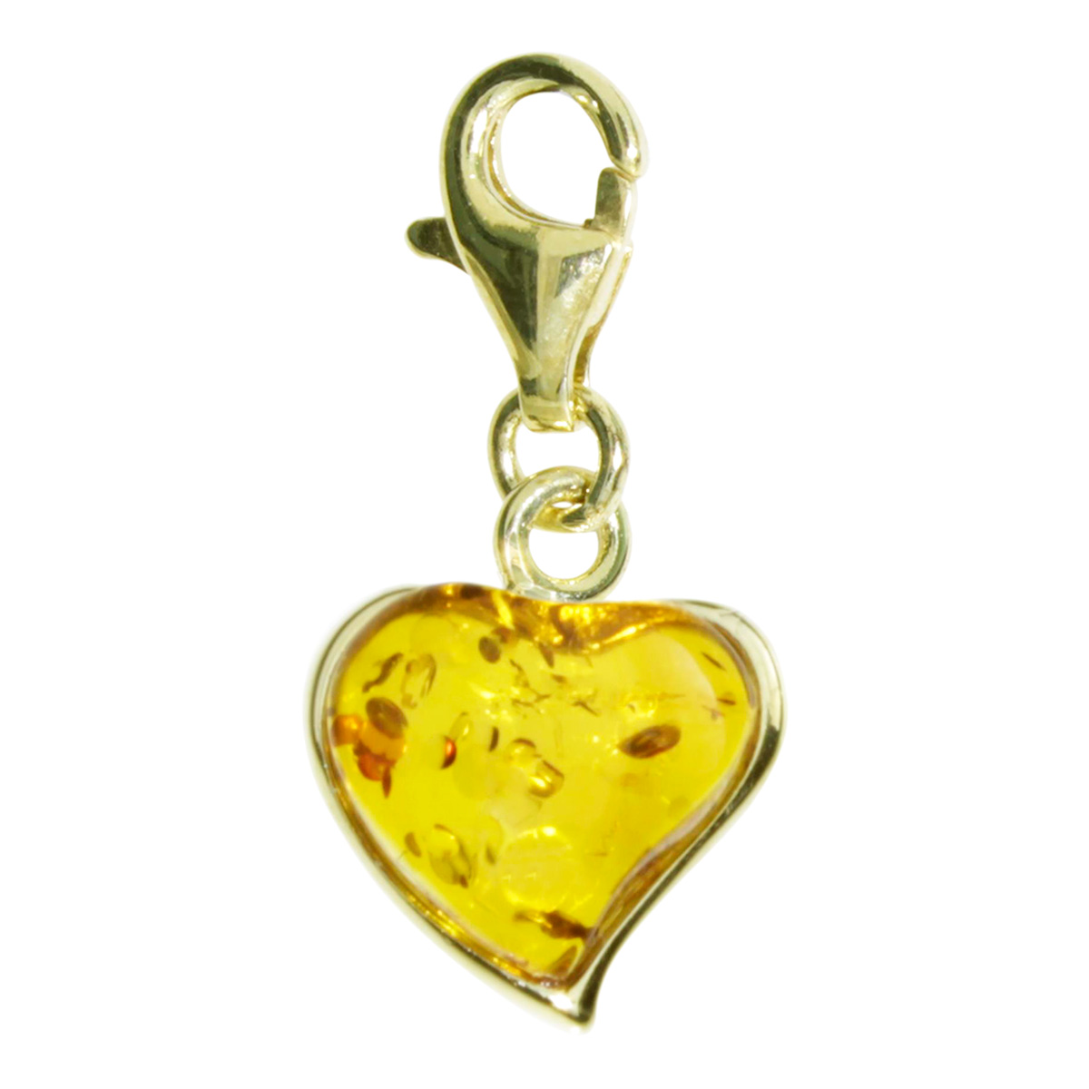 001-103654-0200 Charm Gold 333/000, Herz, Bernstein