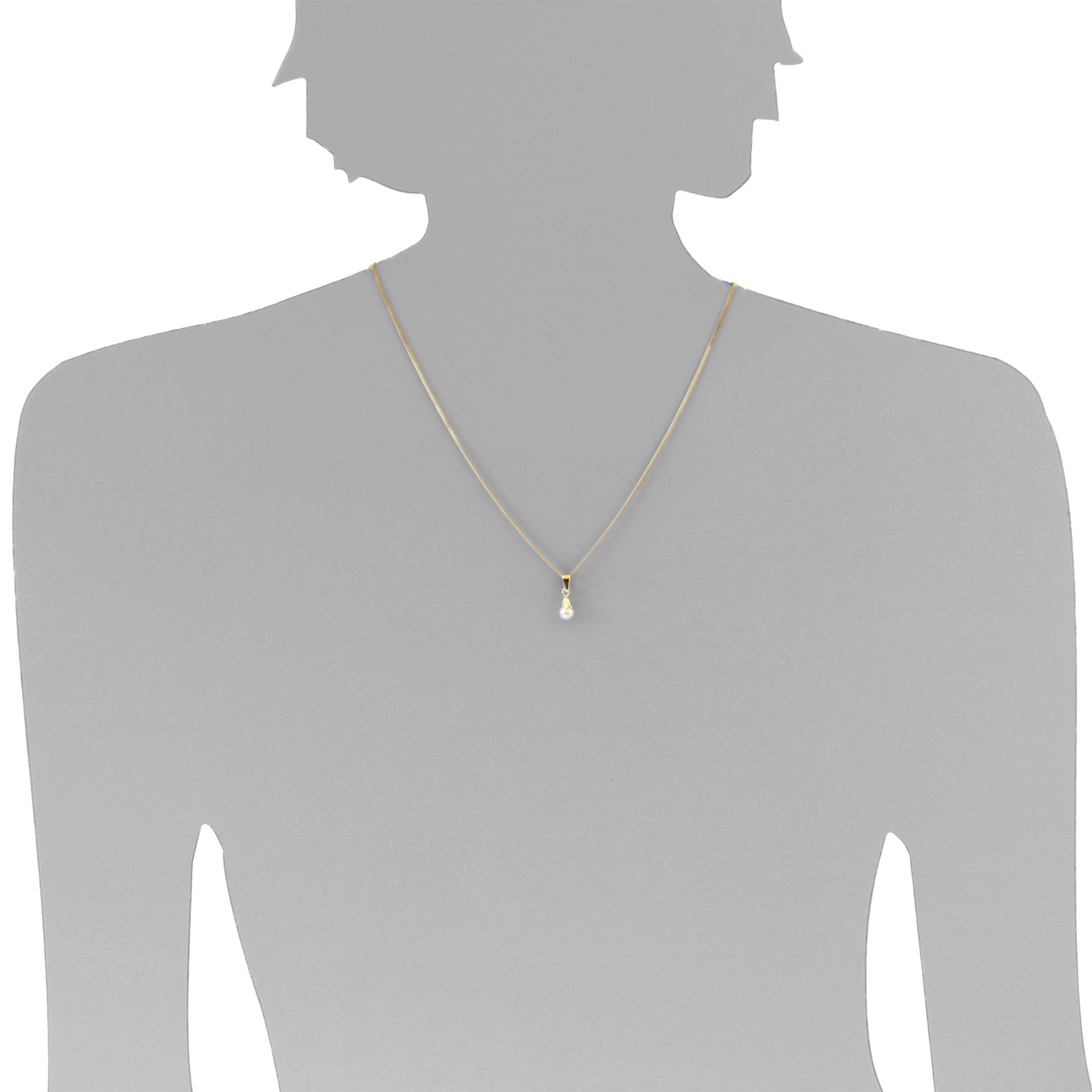 001-100358-0001s Anhänger Gold 333/000, Zuchtperle