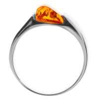 Ring Silber 925/000, Bernstein -Größe wählbar-