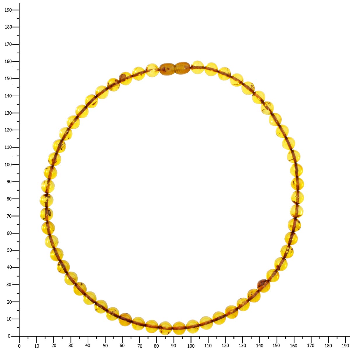 058-440011-0845k Bernsteinkette, Kugel 8 mm, -Länge wählbar-