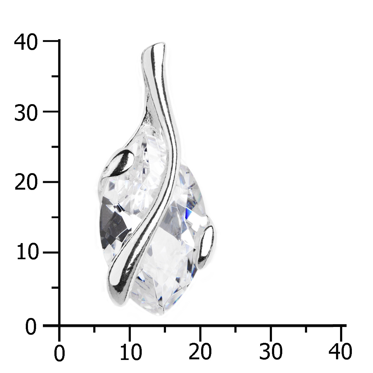 043-201723-0100k Anhänger Silber 925/000, Zirkonia, weiß