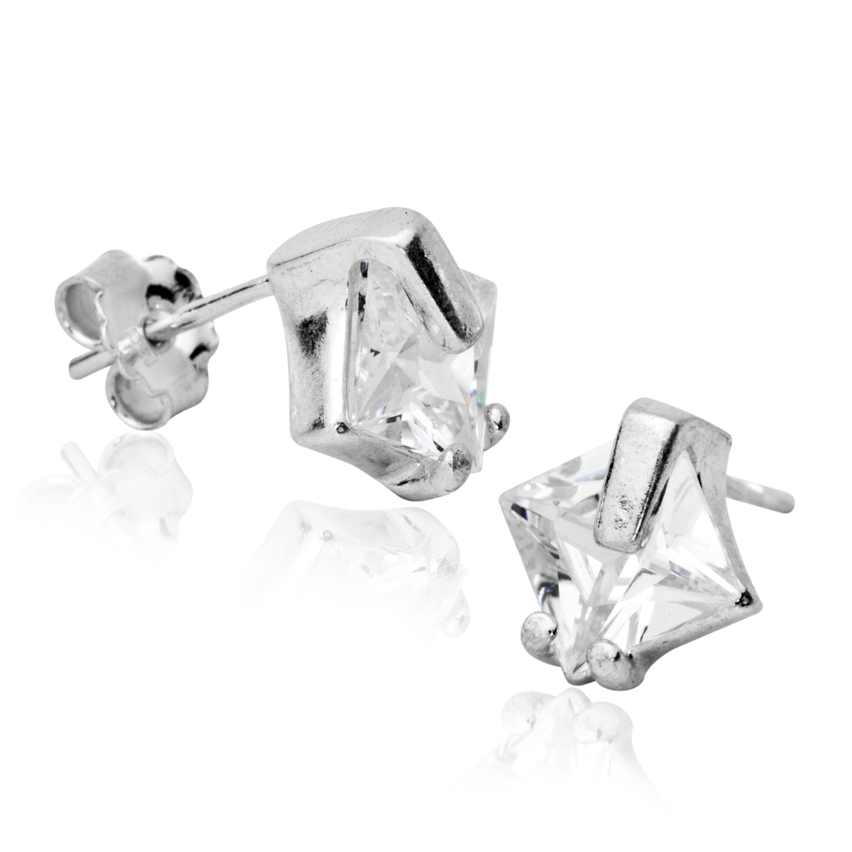 043-261668-0100 Ohrstecker Silber 925/000, Zirkonia, weiß